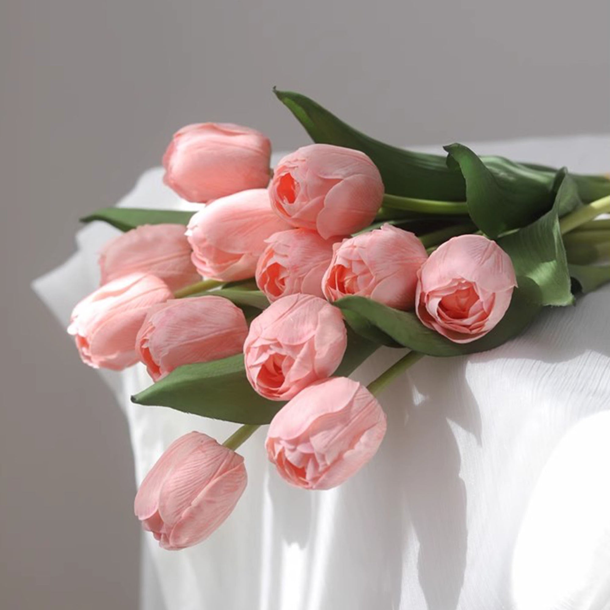 Real Touch Silk Tulips Bouquet Wedding Flowers