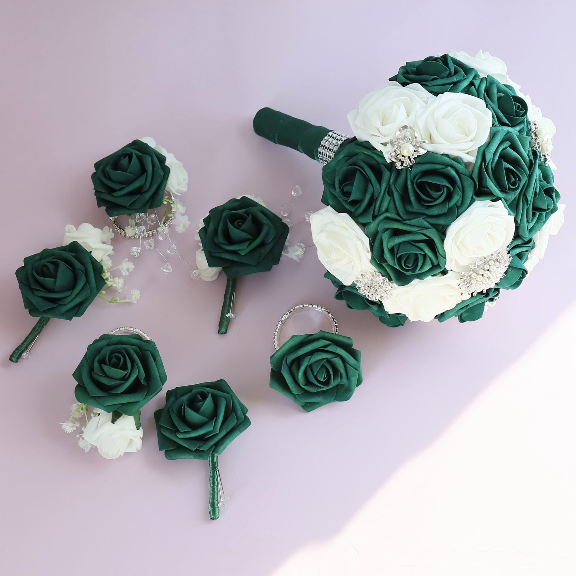 Emerald Green Wedding Bouquet Package