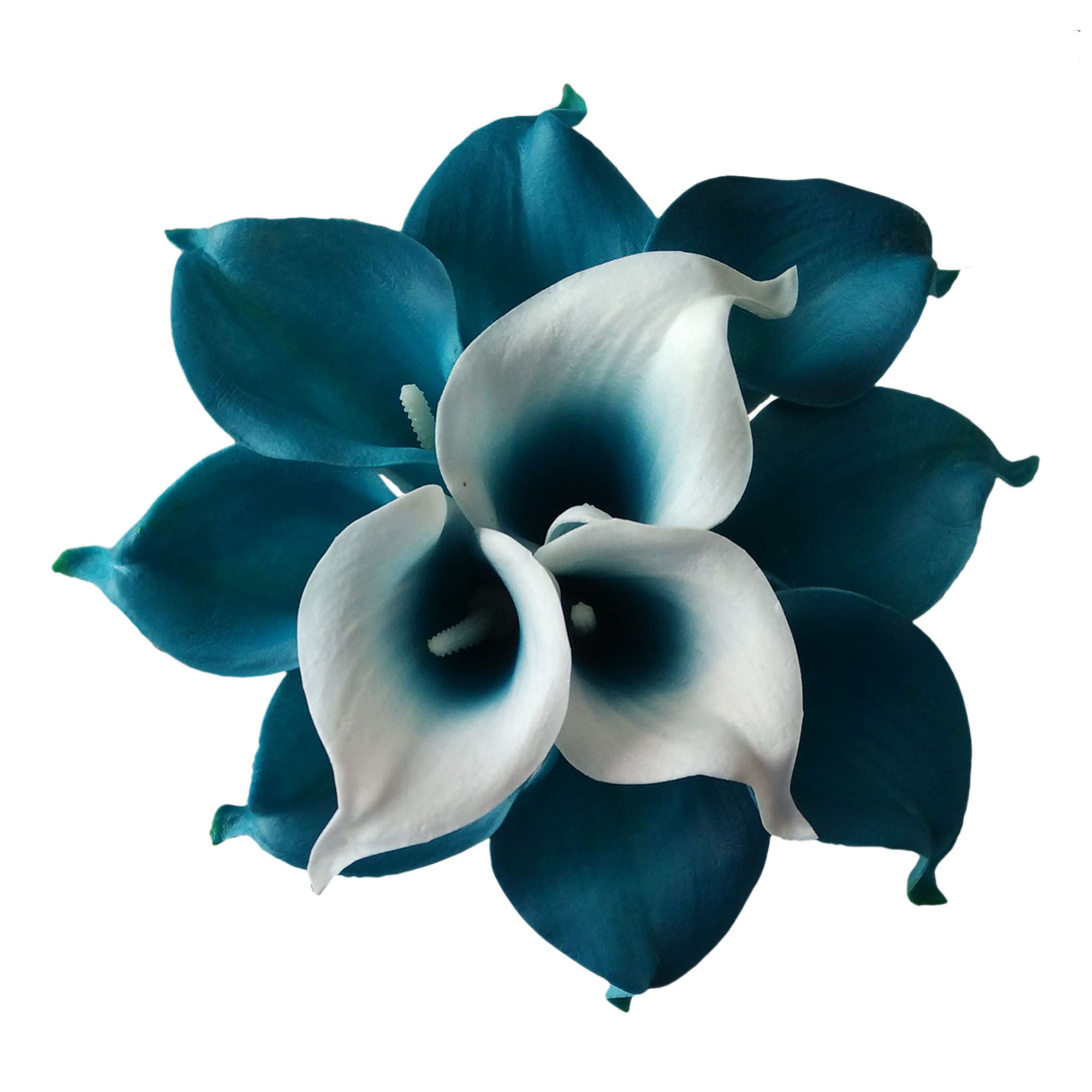 Teal Oasis Calla Lily for Bridal Bouquet Fake Flowers