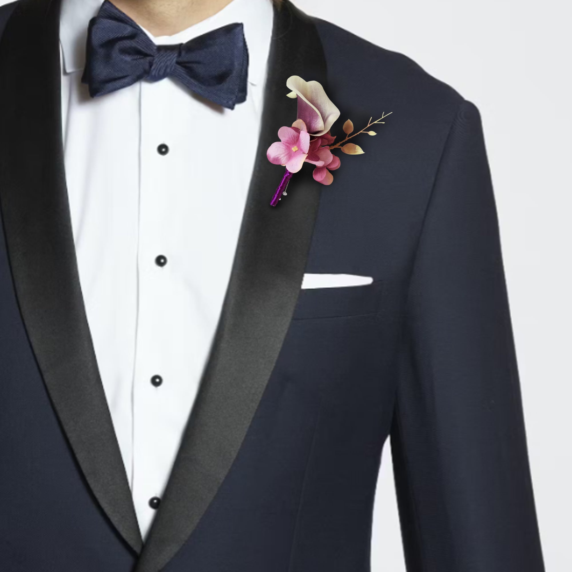 Calla Lily Groom Boutonniere for Wedding Party Best Man