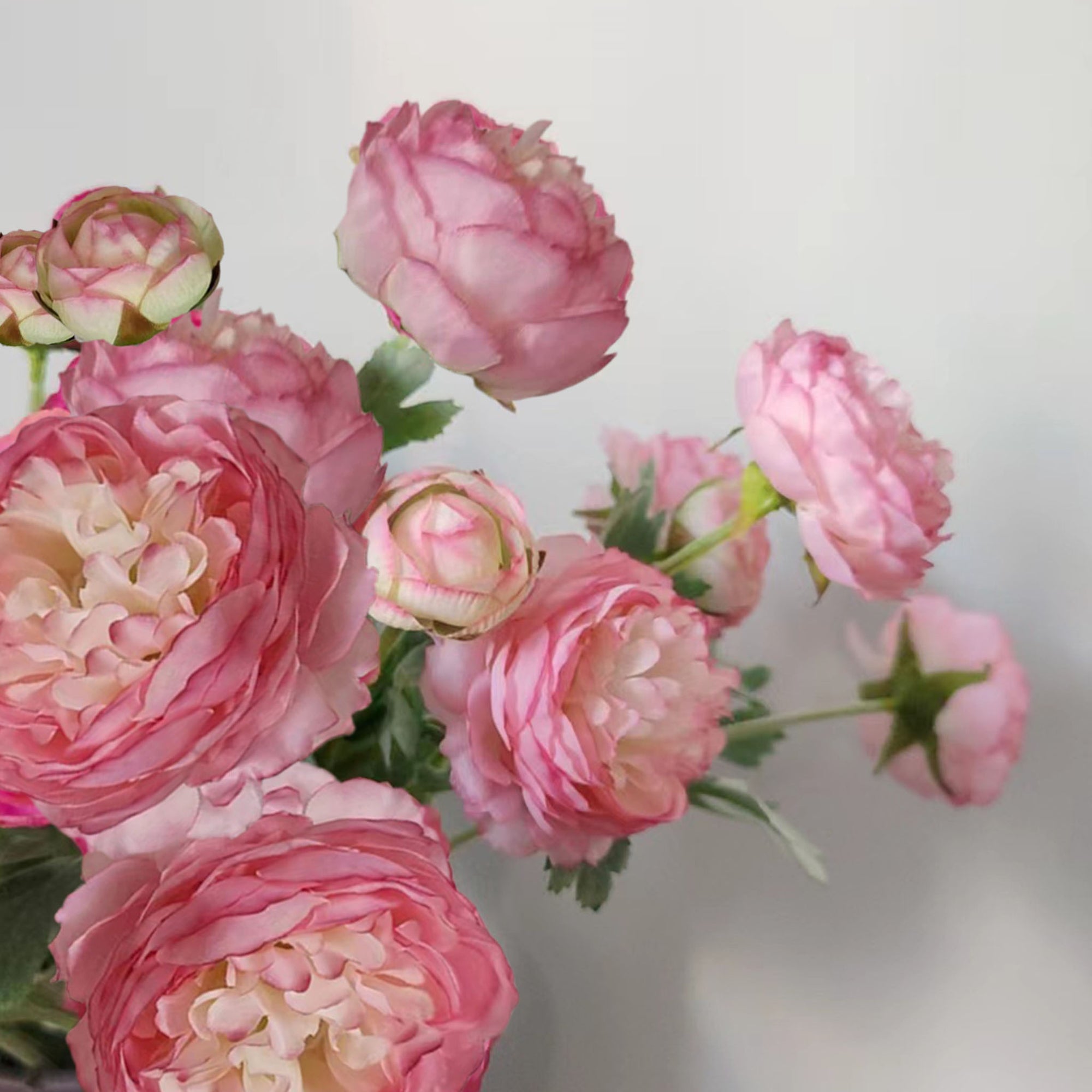Artificial Ranunculus Flower Branch for Home Arrangement