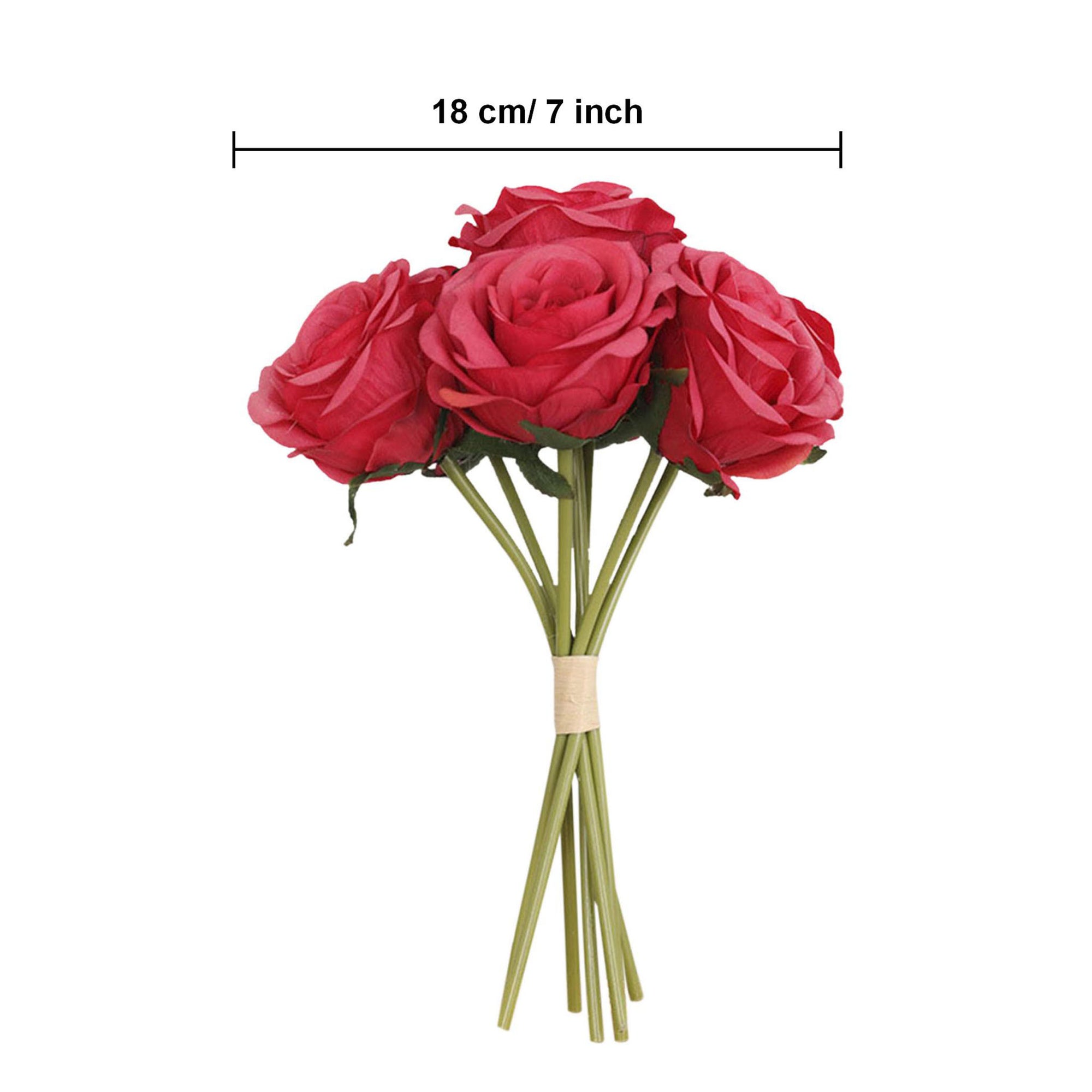 Silk Rose Bouquet 7 Individual Flowers