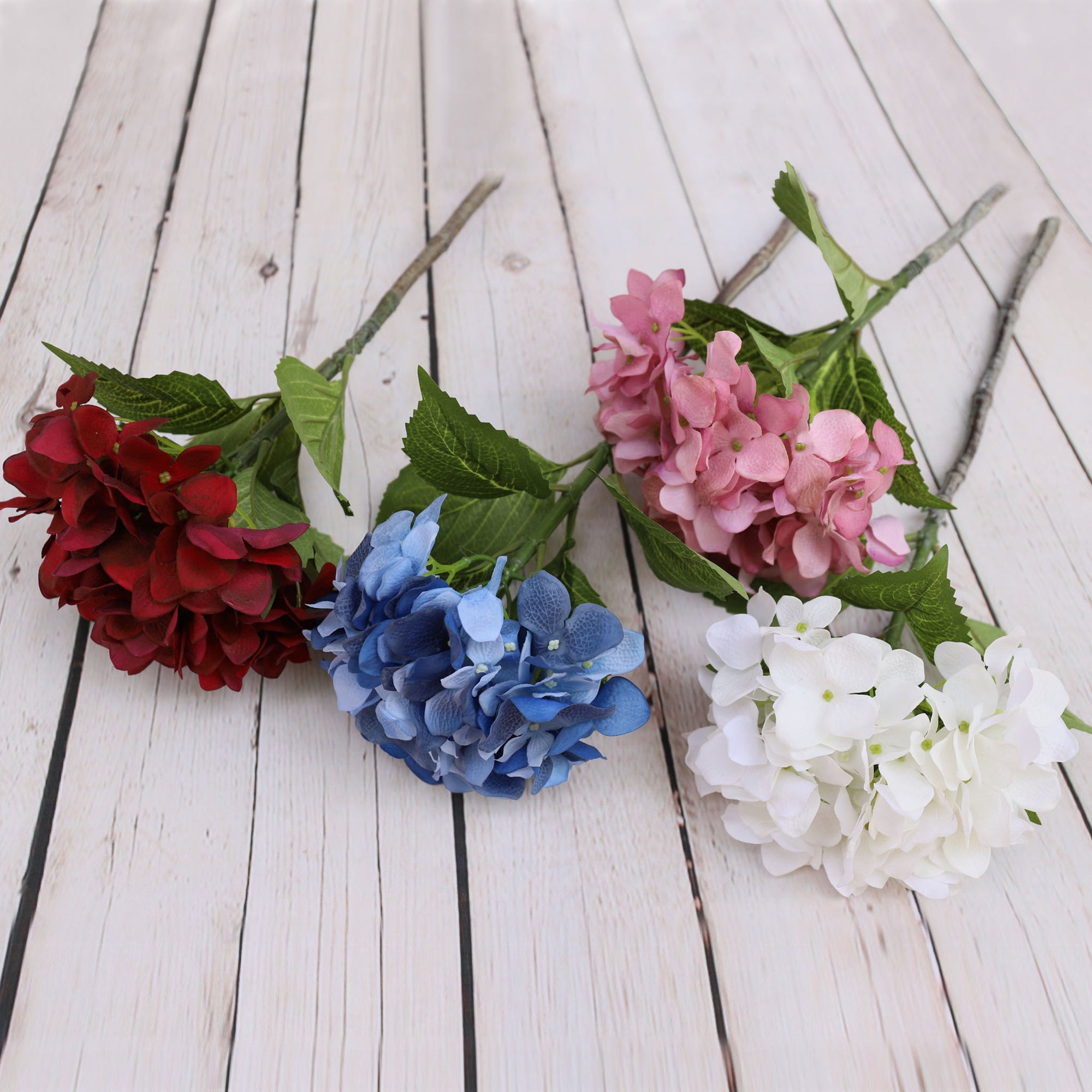 Faux Hydrangea Bloom Real Touch Flower Individual