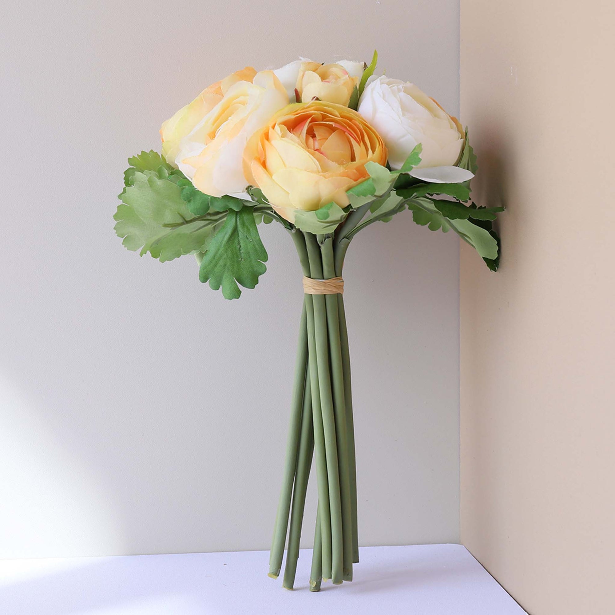 Silk Ranunculus Bouquet Artificial Camellia Flowers Arrangement