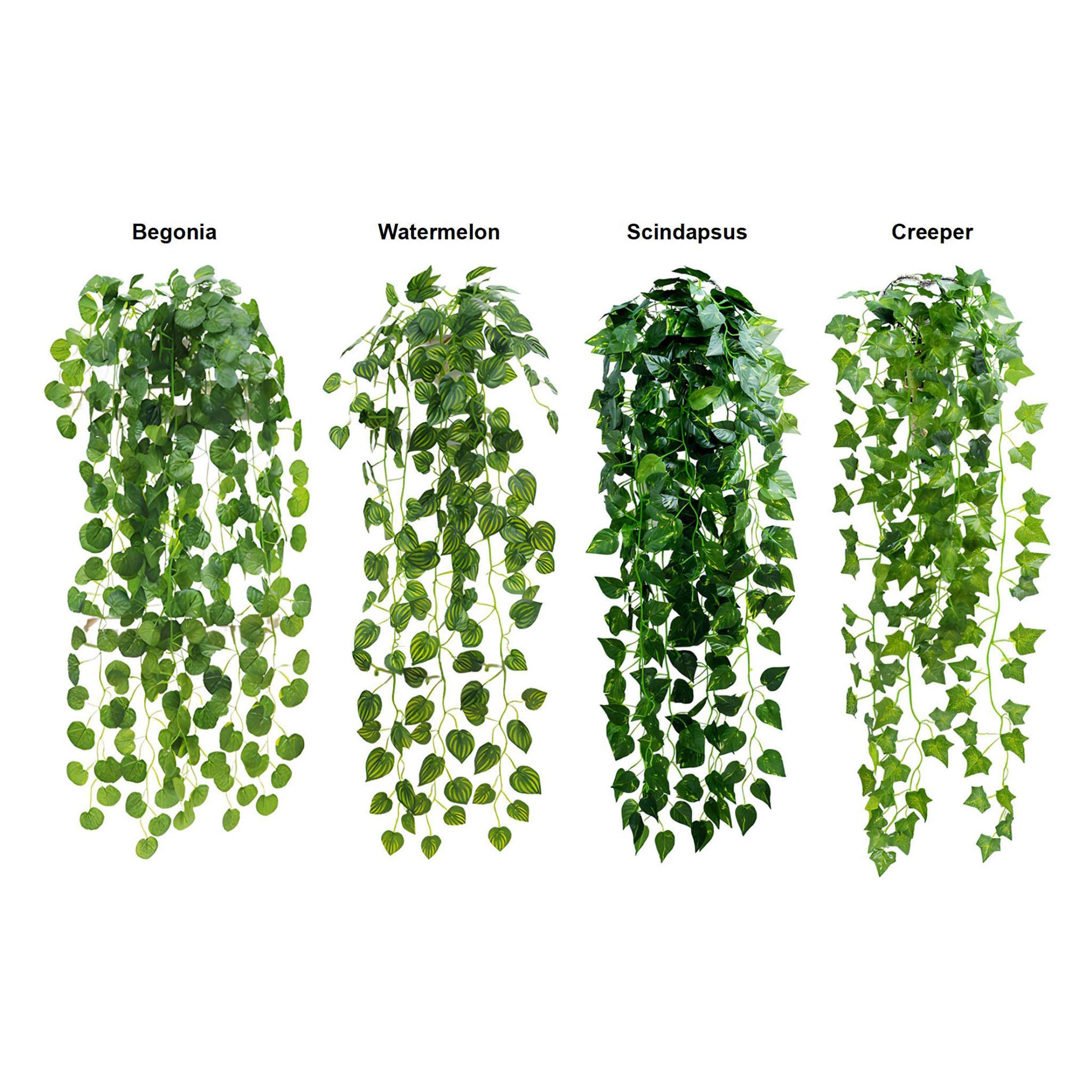 Hanging Plants Fake Leaf Garlands 35"