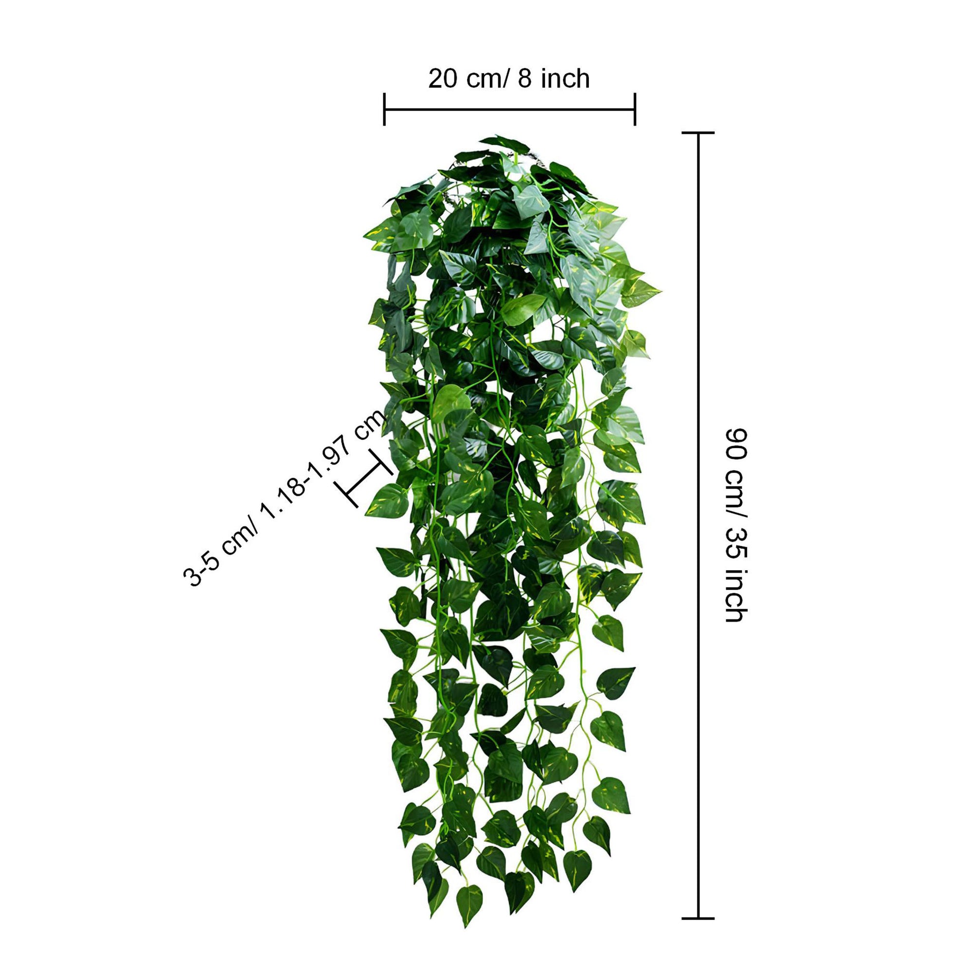 Hanging Plants Fake Leaf Garlands 35"