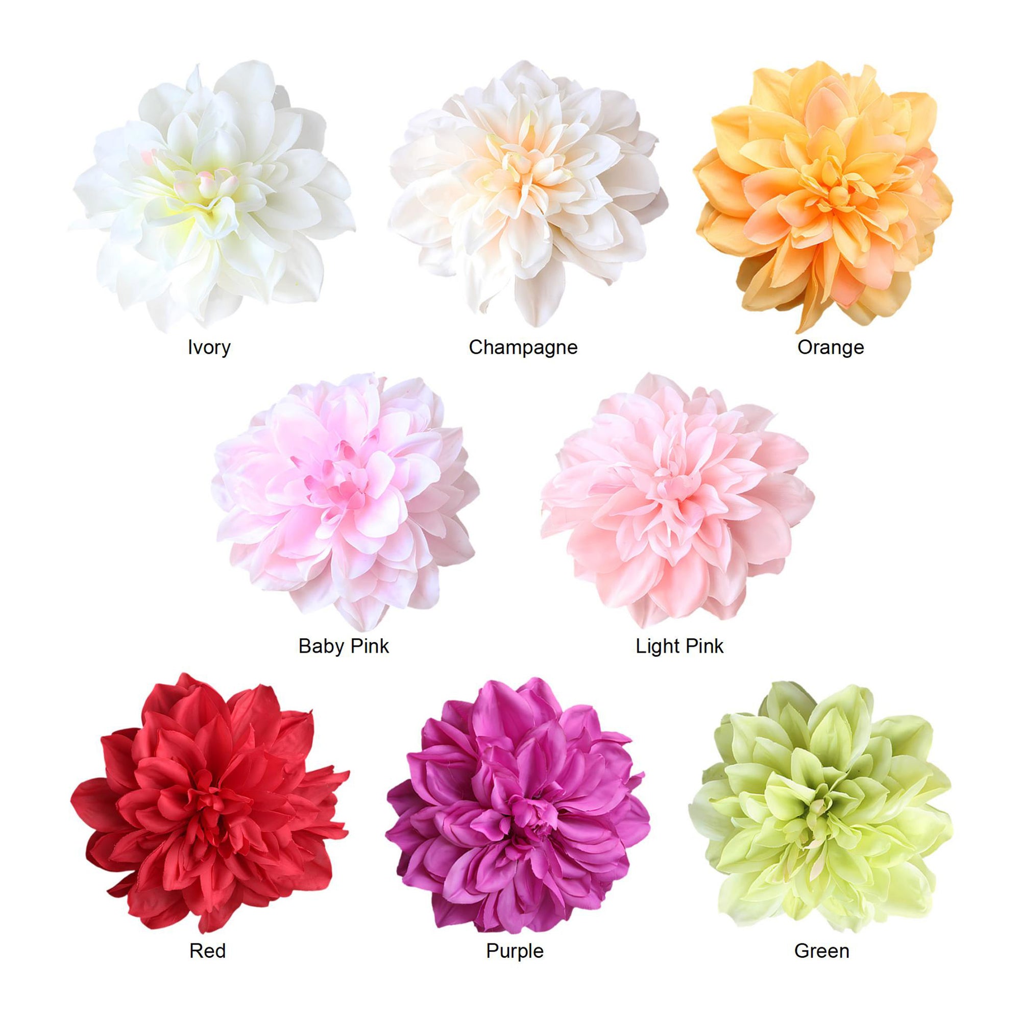 Artificial Dahlia Silk Flower Heads Wholesale Flowers 6"