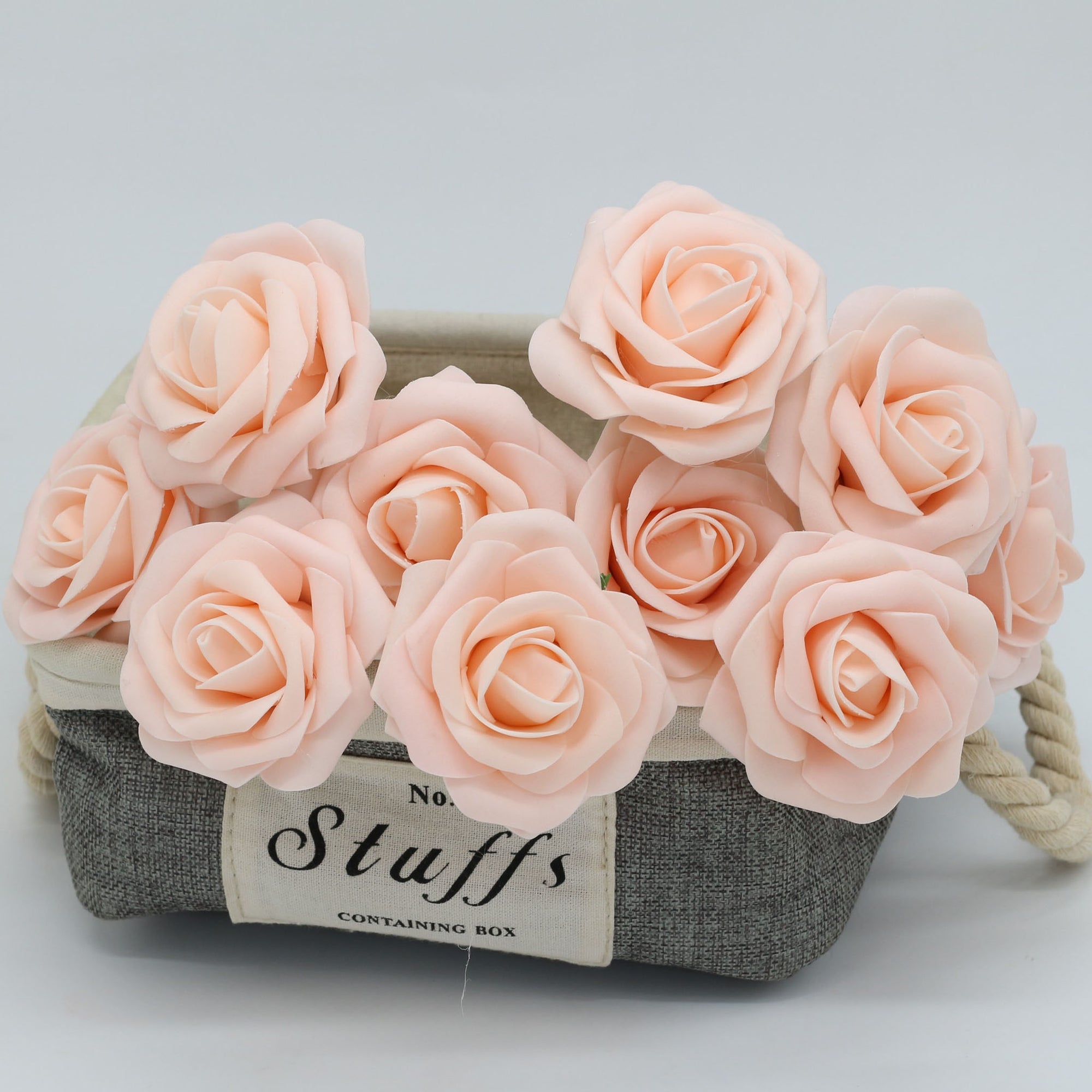 Pink Blush Flowers Foam Roses Artificial Wedding Flowers