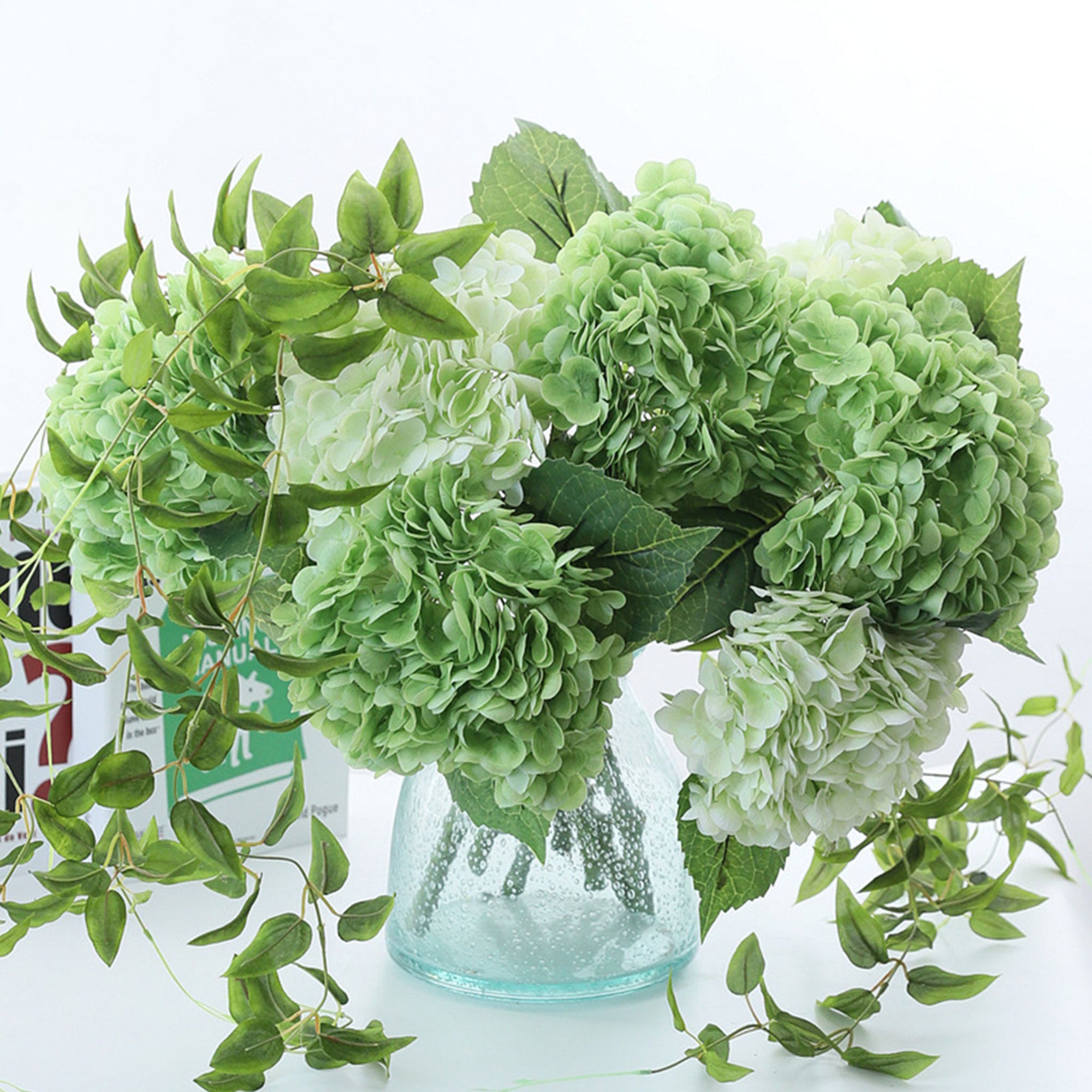 Green Hydrangea Fake Wedding Flowers
