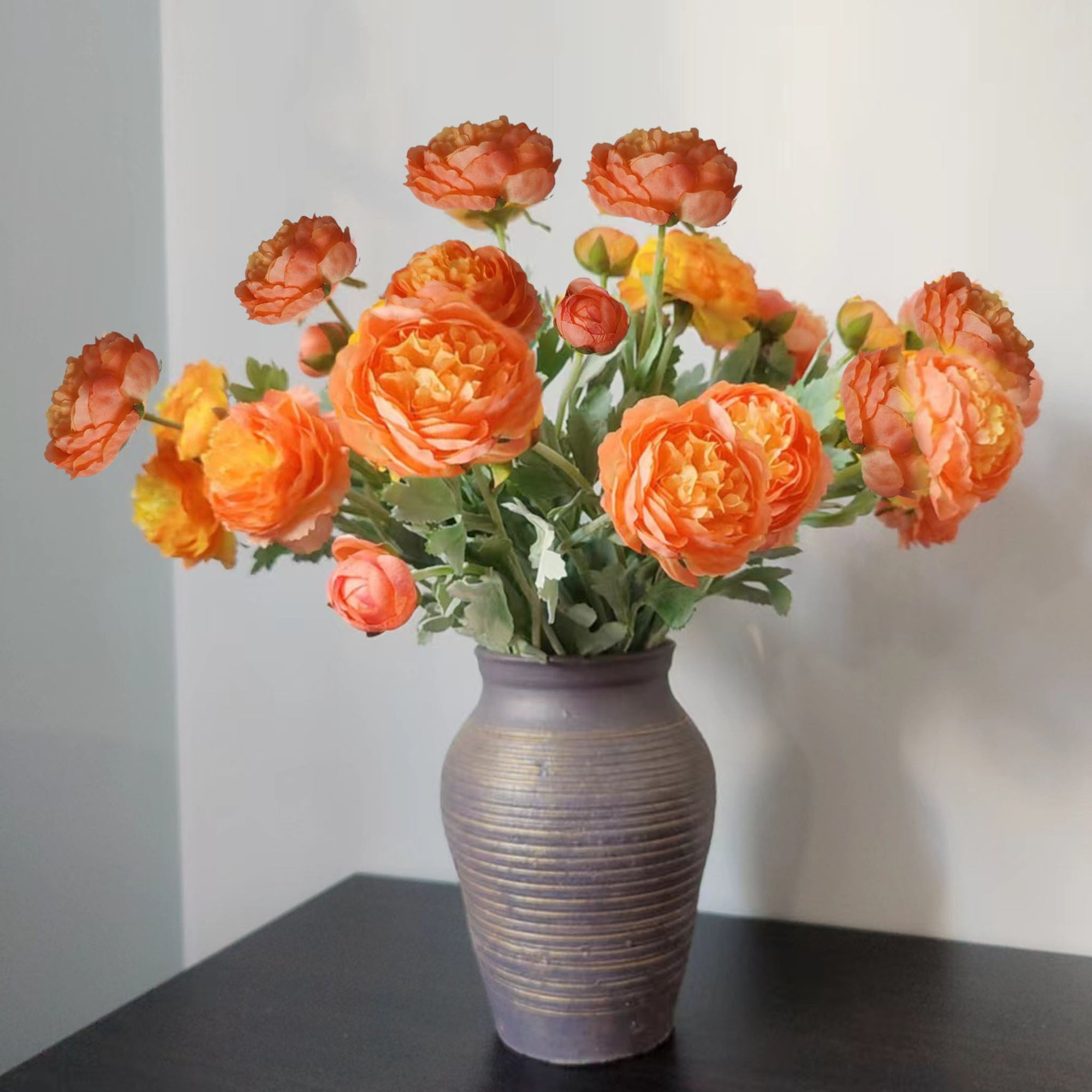 Artificial Ranunculus Flower Branch for Home Arrangement