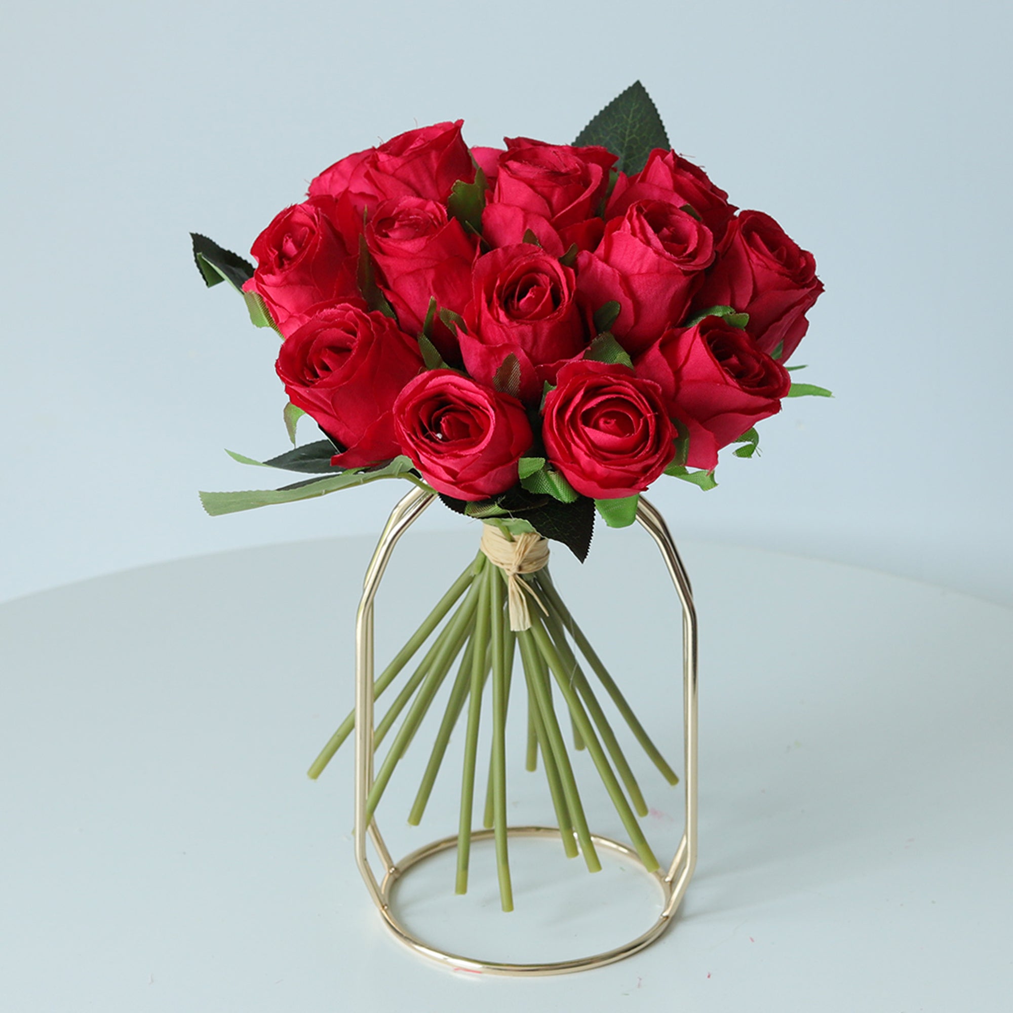 Artificial Silk Rose Buds Bouquet