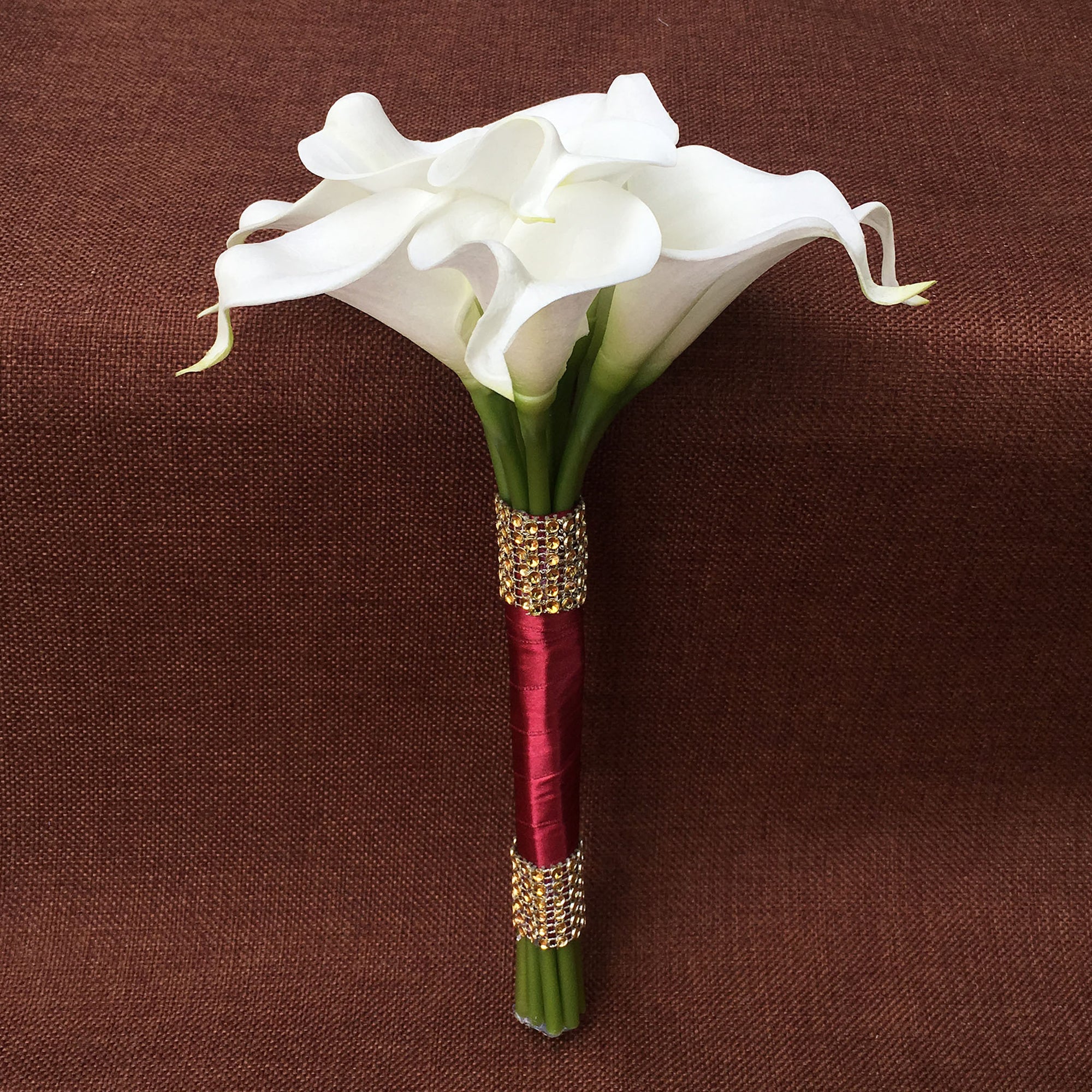 White Flower Bridal Bouquet Fake Calla Lily Bouquets