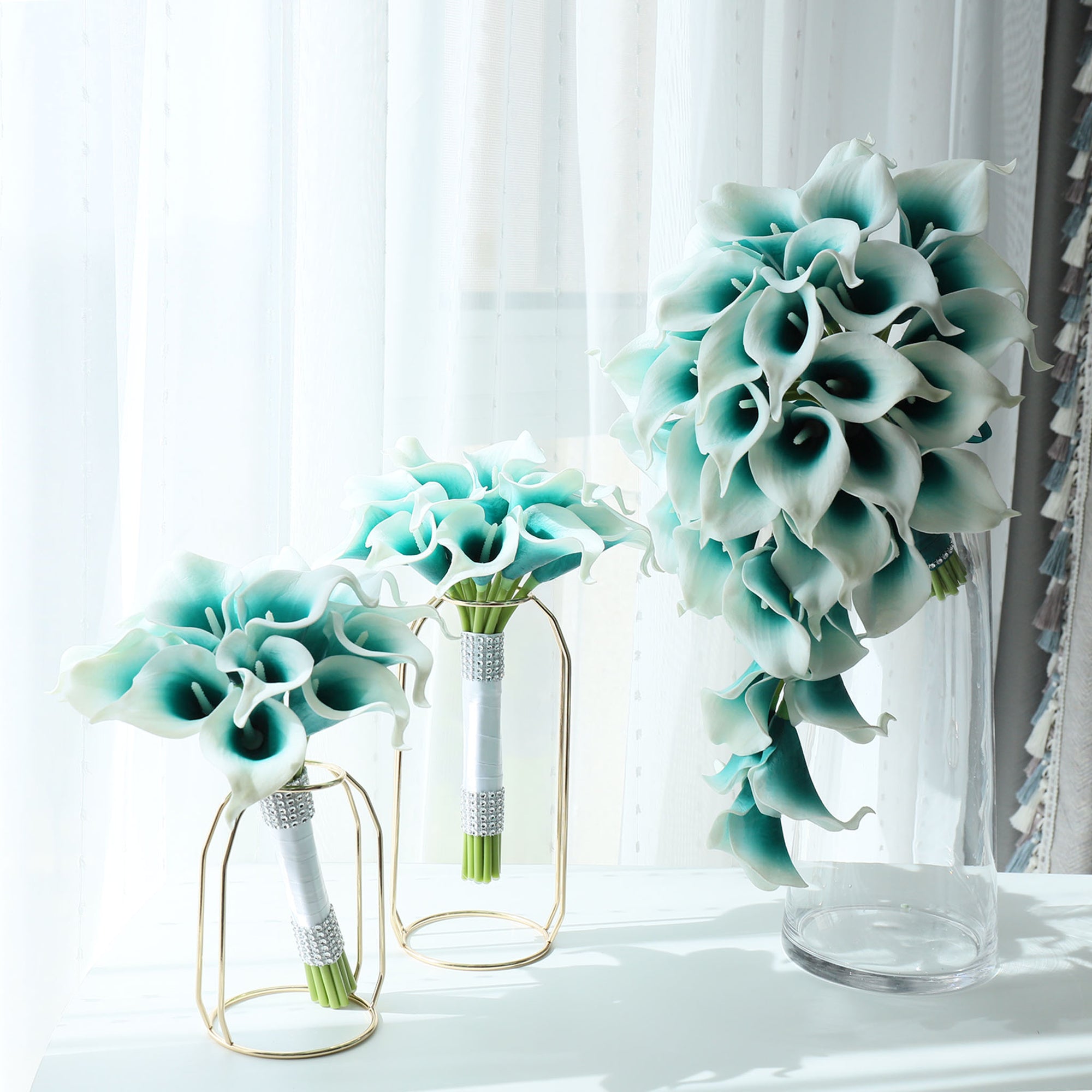 Cascade Bouquet Artificial Oasis Calla Bridal Bouquet