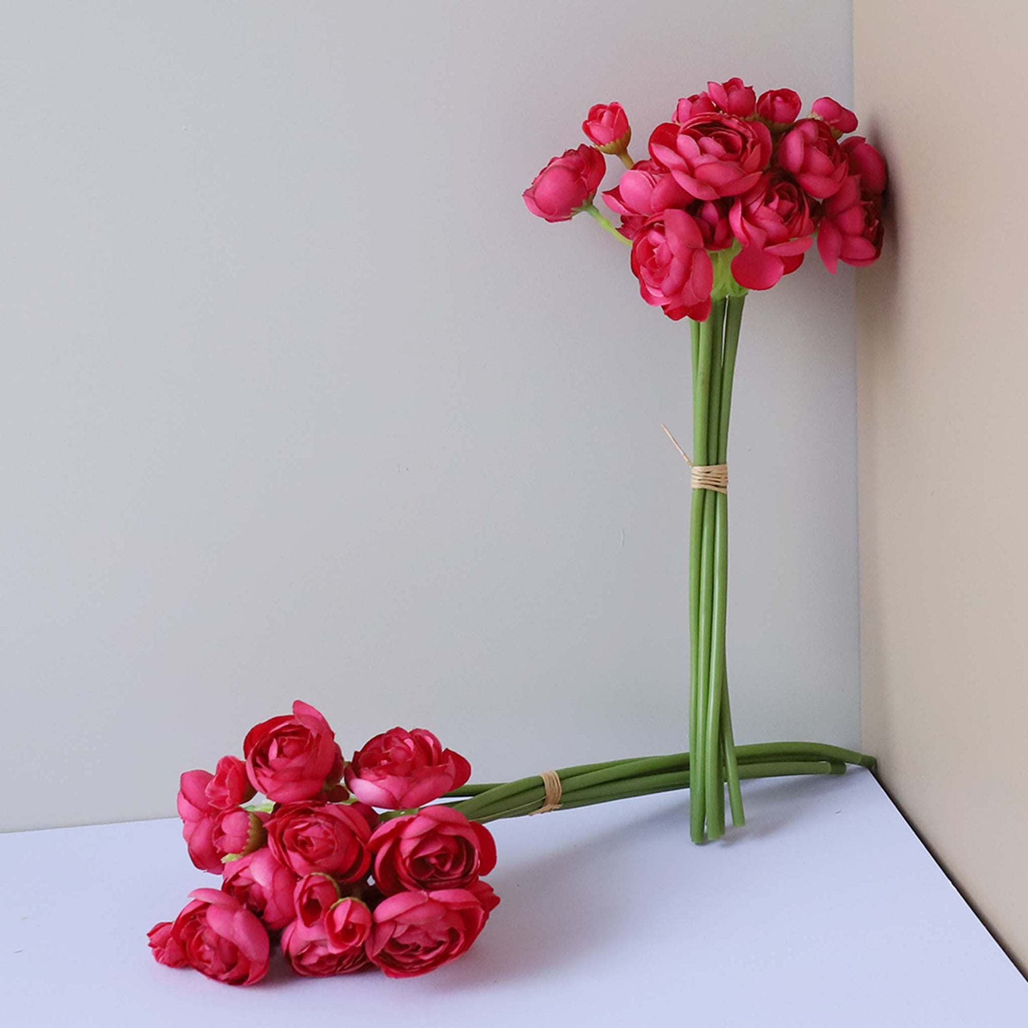 Small Peony Silk Ranunculus Flower Bundle
