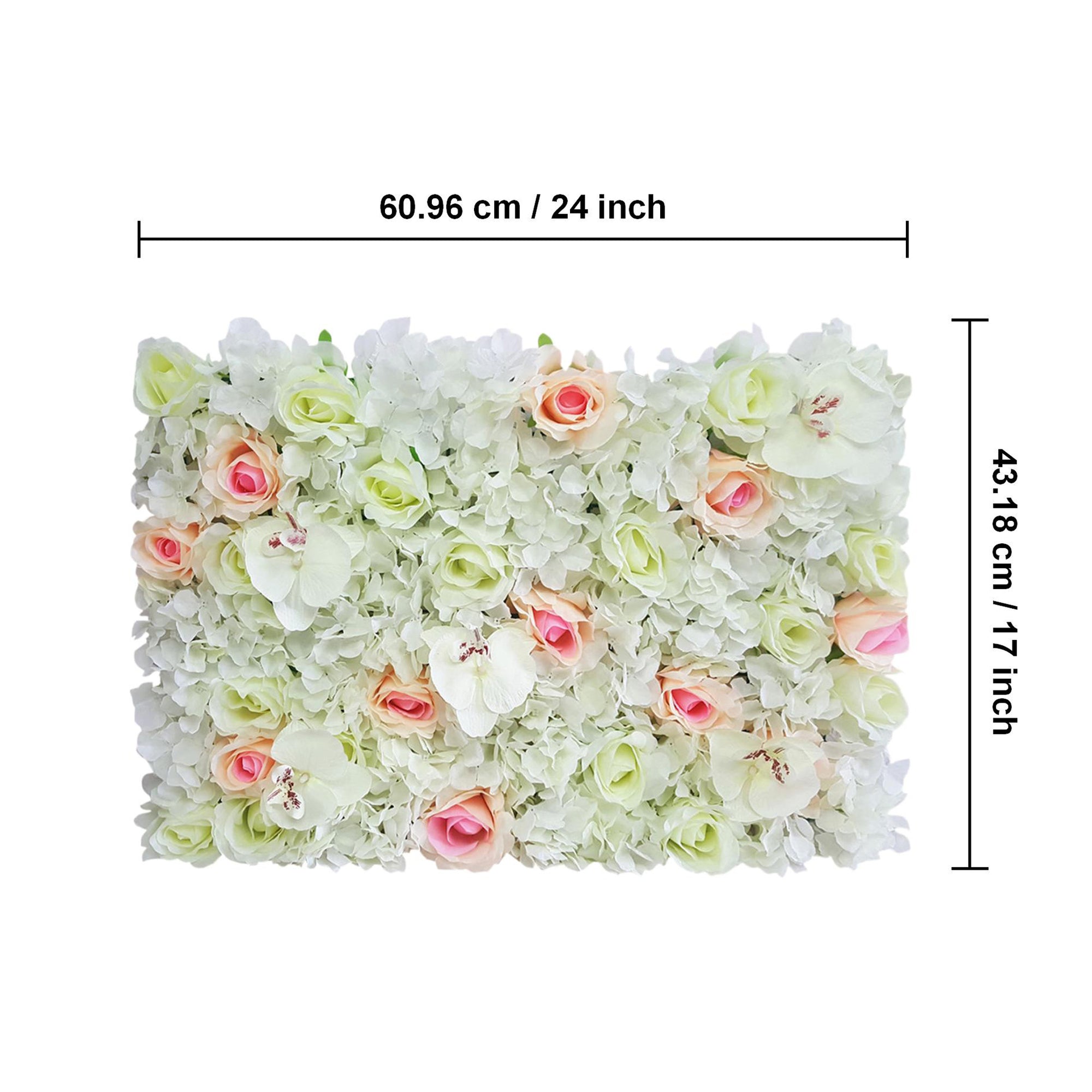 Ivory Wedding Decoration Fake Hydrangea Flower Backdrops Champagne Rose