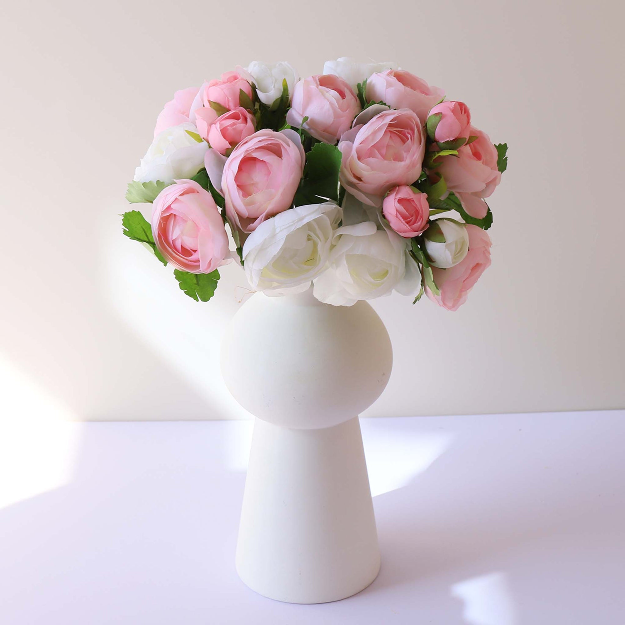 Silk Ranunculus Bouquet Artificial Camellia Flowers Arrangement