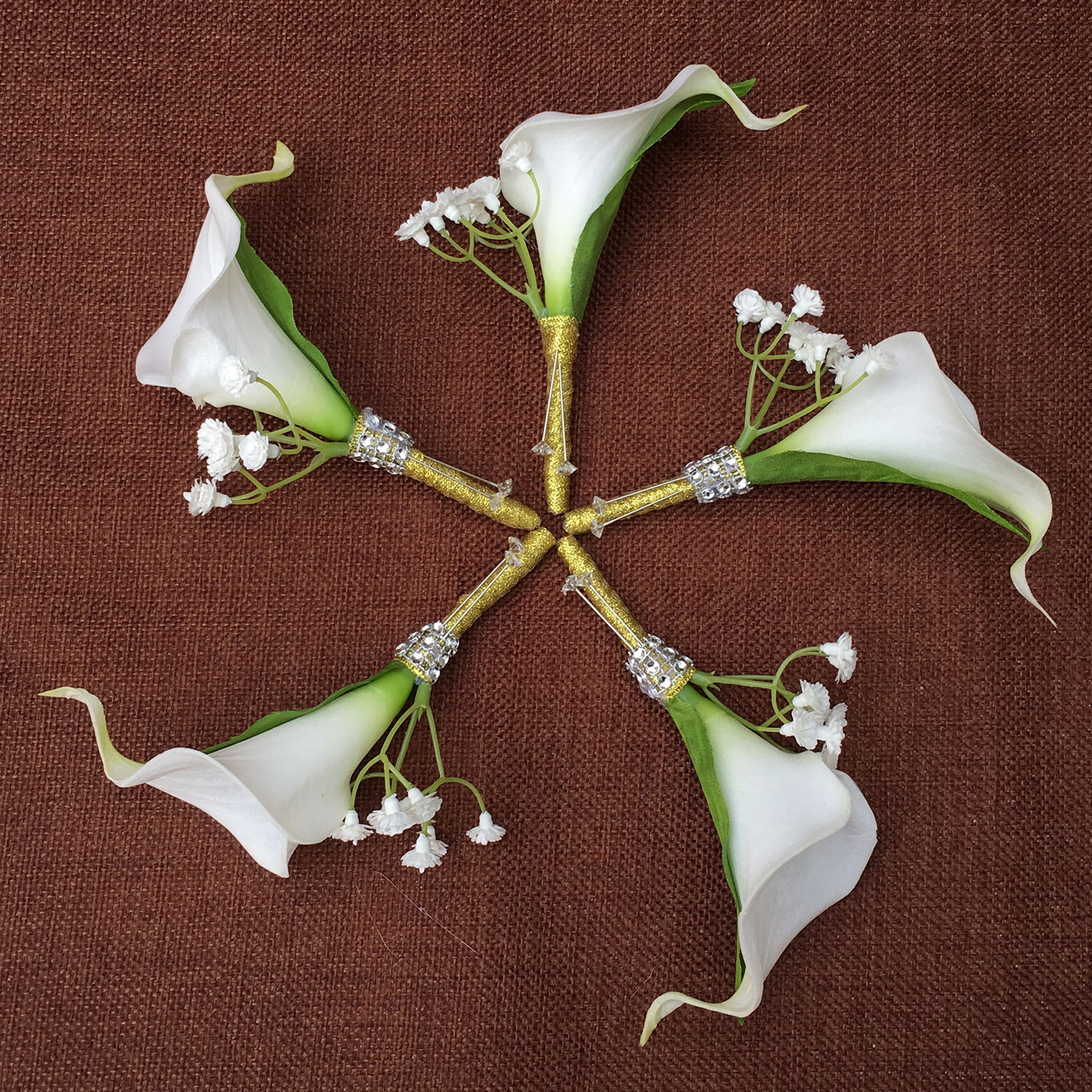 White Flower Bridal Bouquet Fake Calla Lily Bouquets