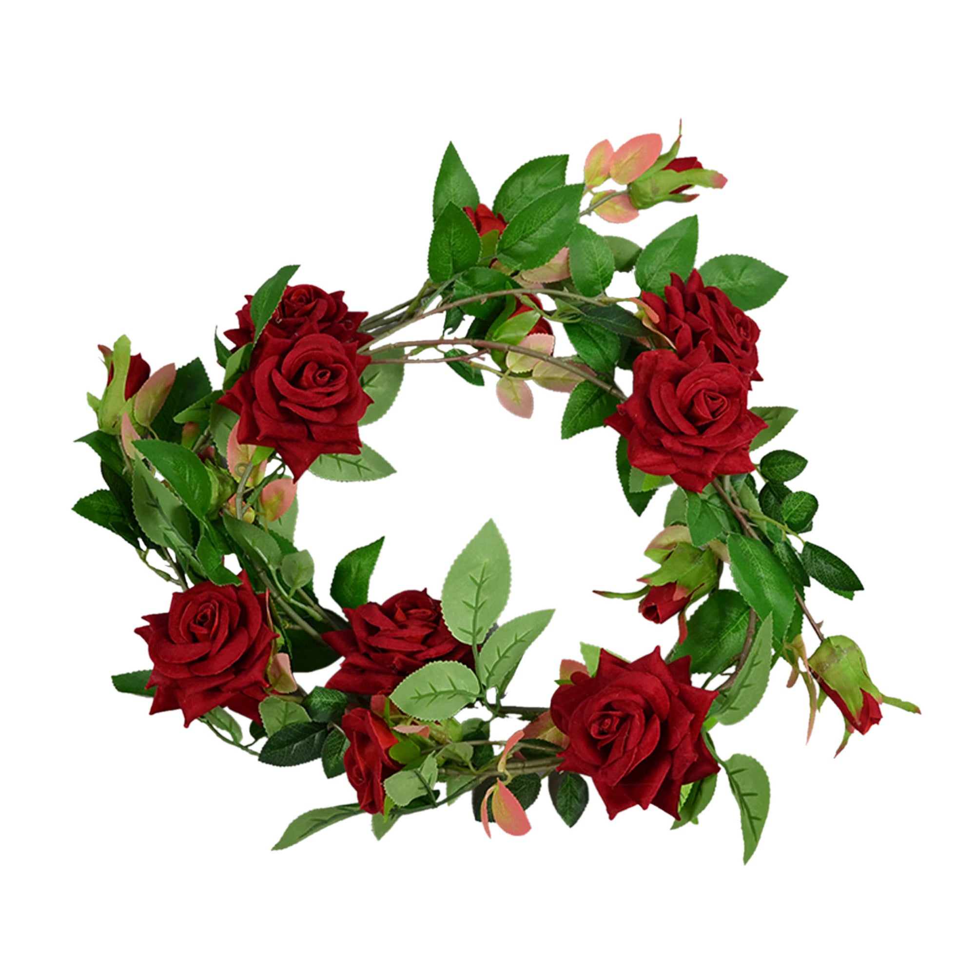 Artificial Flower Vines Red Roses Hanging Plants