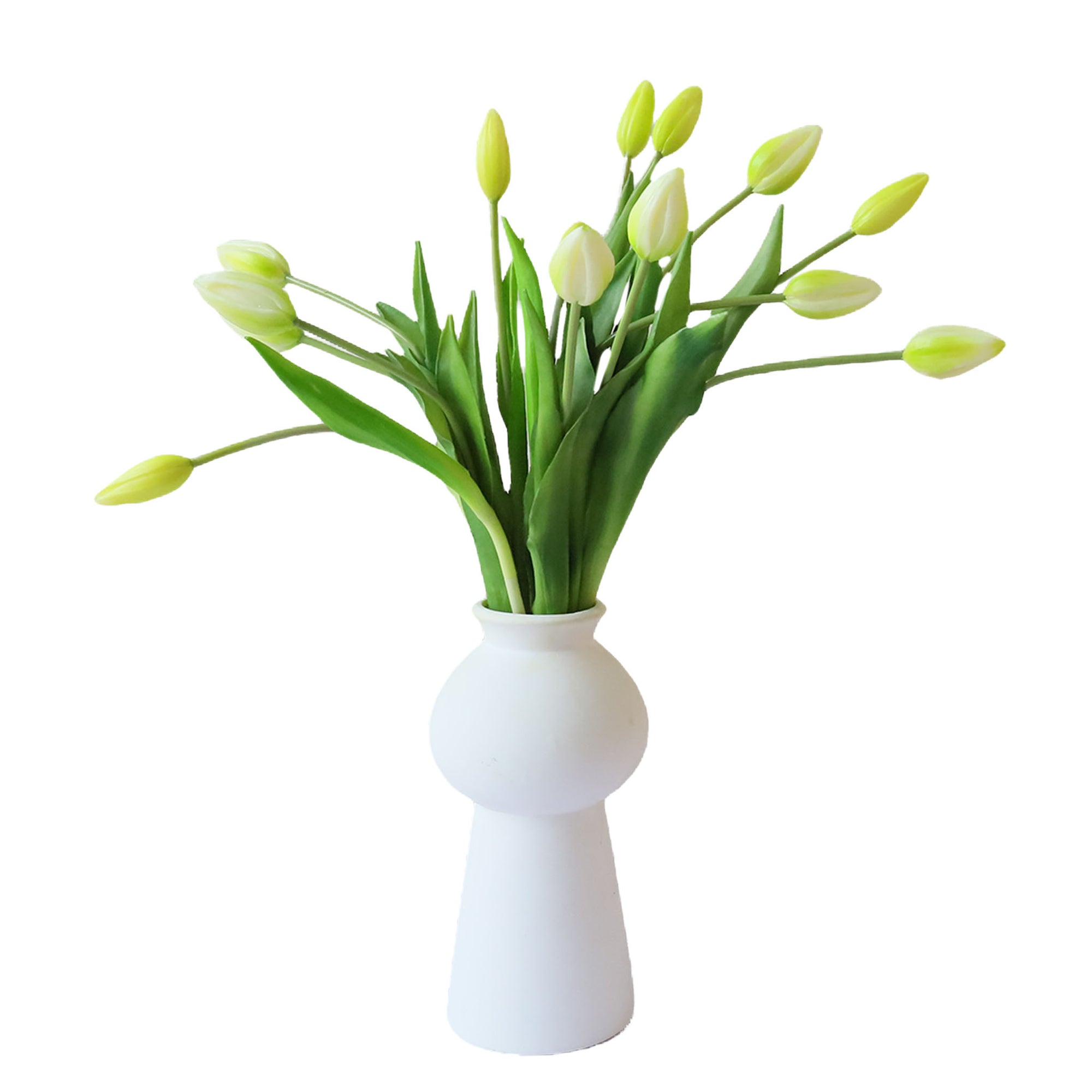 Realistic Latex Artificial Tulip Flower Bunch 17"