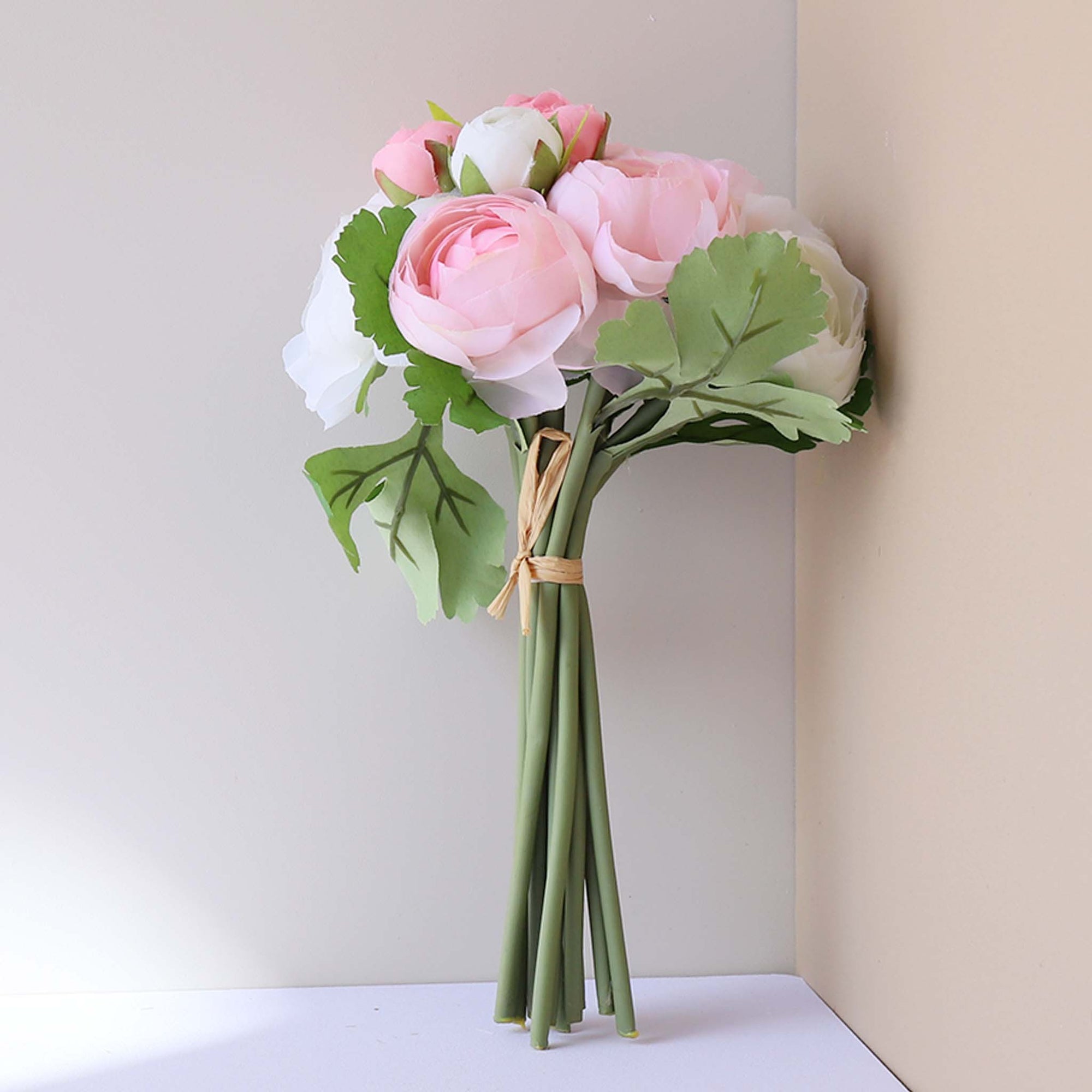 Silk Ranunculus Bouquet Artificial Camellia Flowers Arrangement
