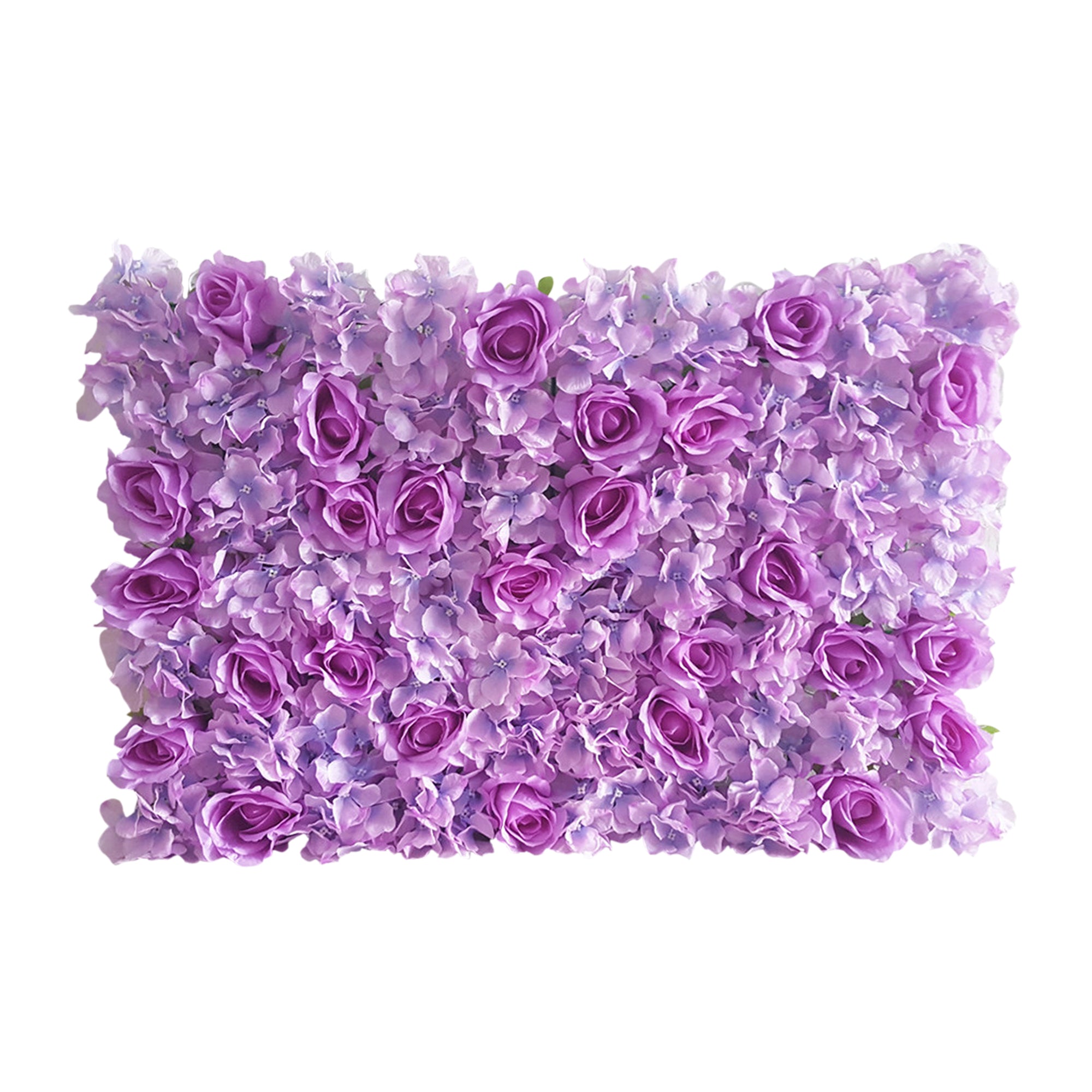 Lavender Flower Wall Wedding Backdrop Panel Silk Hydrangea Roses Lilac