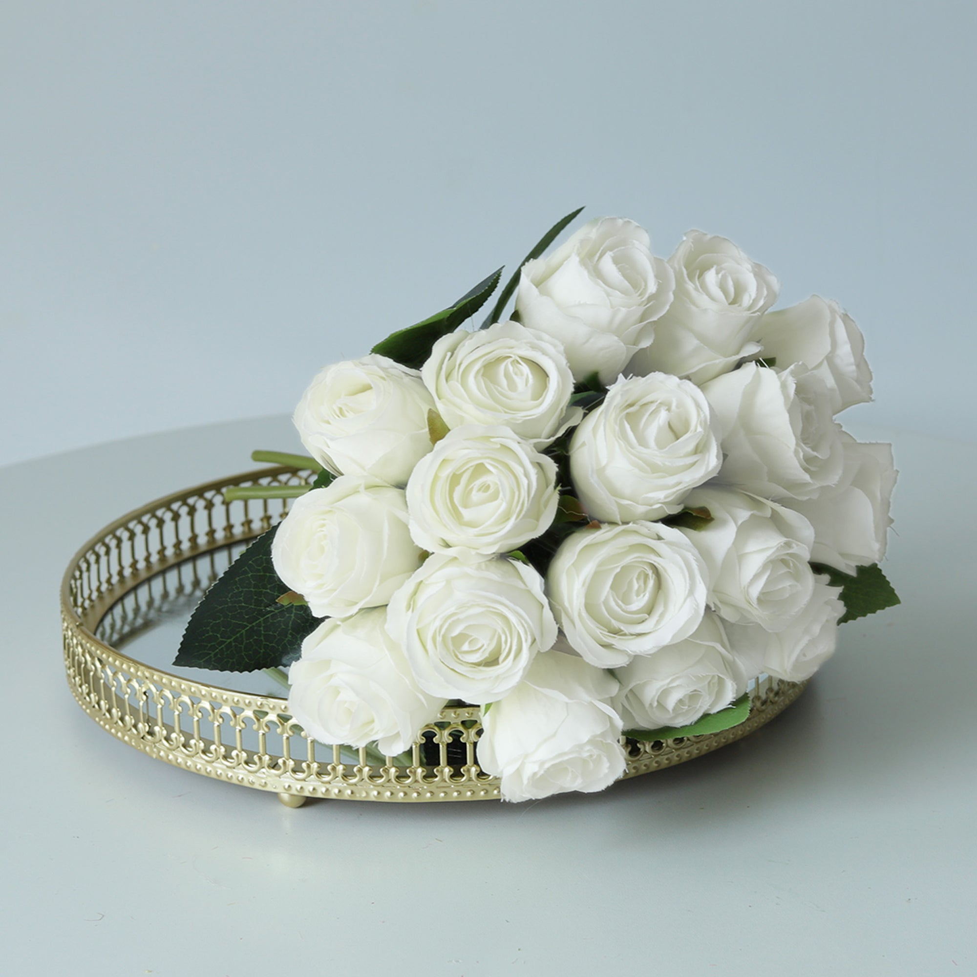 Artificial Silk Rose Buds Bouquet