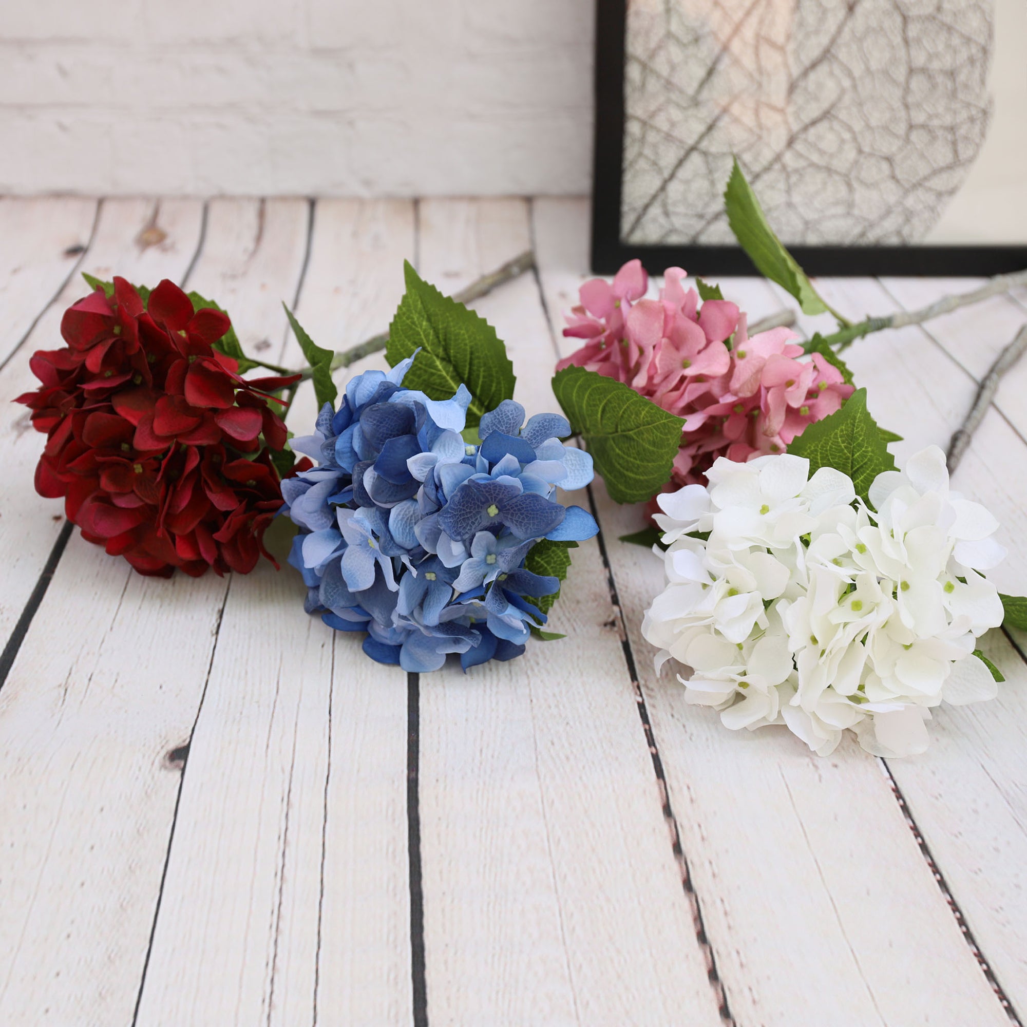 Faux Hydrangea Bloom Real Touch Flower Individual