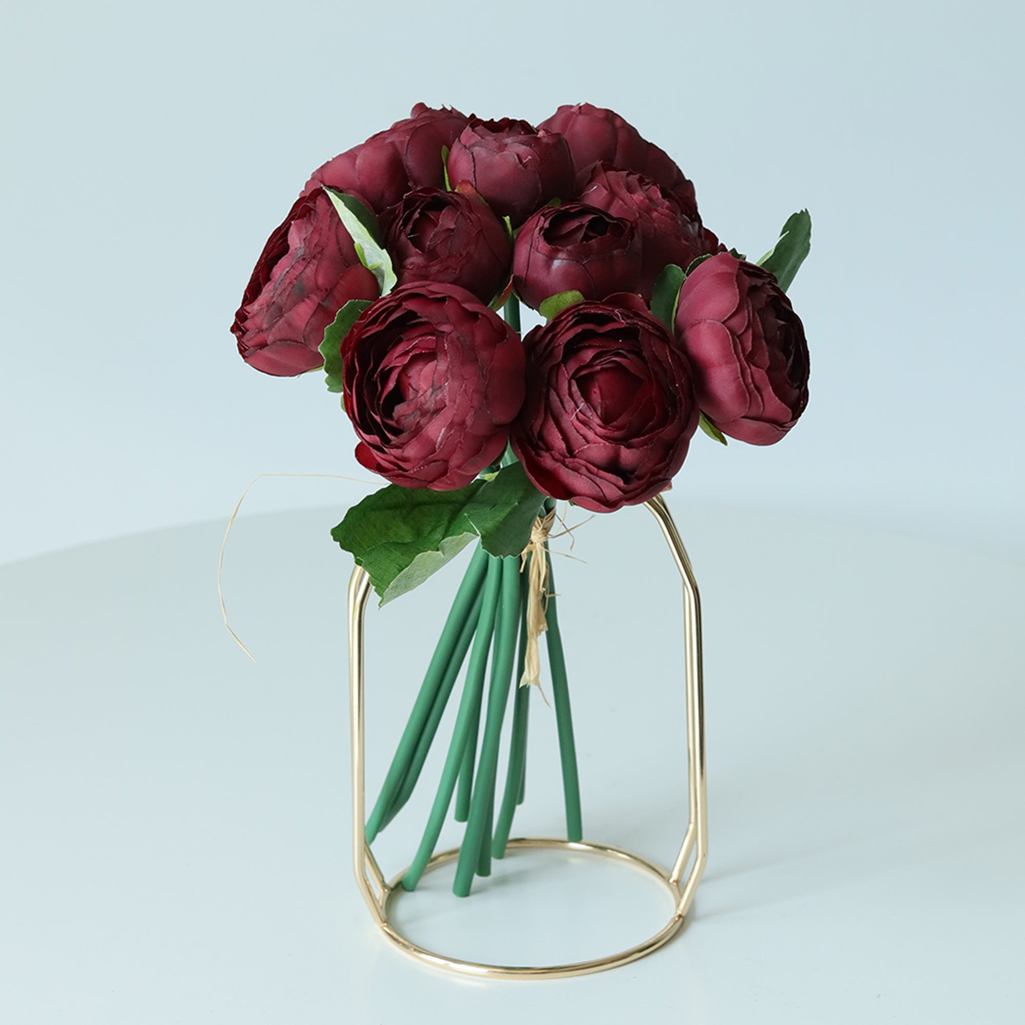 Small Silk Peony Ranunculus Flower Bouquet