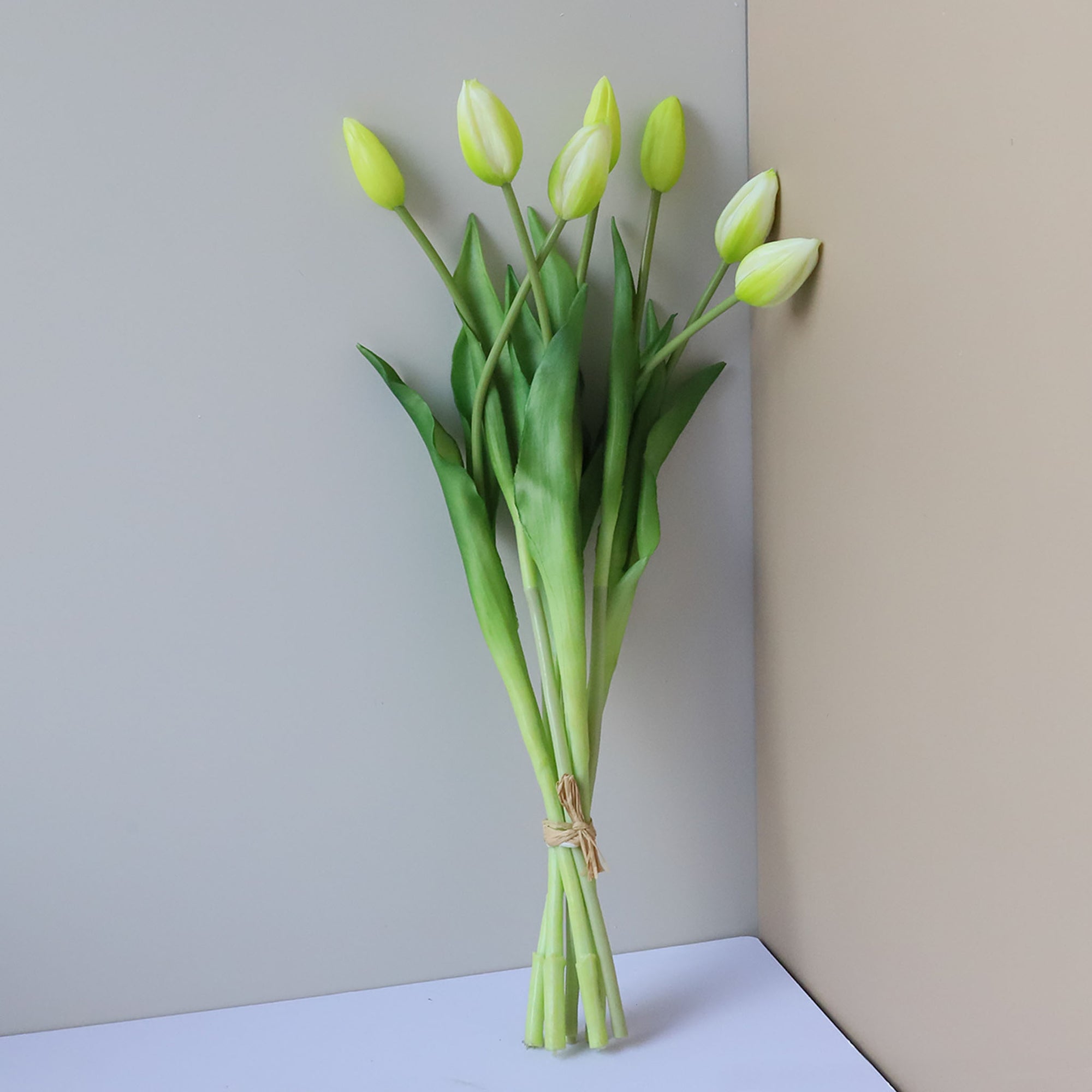 Realistic Latex Artificial Tulip Flower Bunch 17"