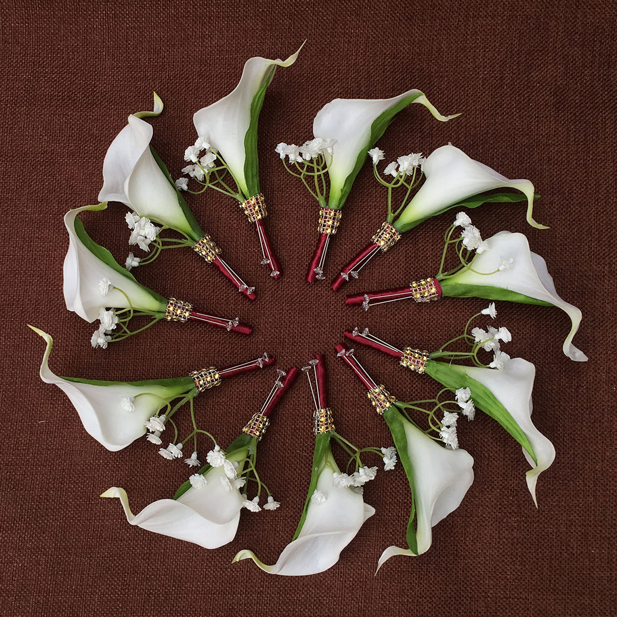 White Flower Bridal Bouquet Fake Calla Lily Bouquets
