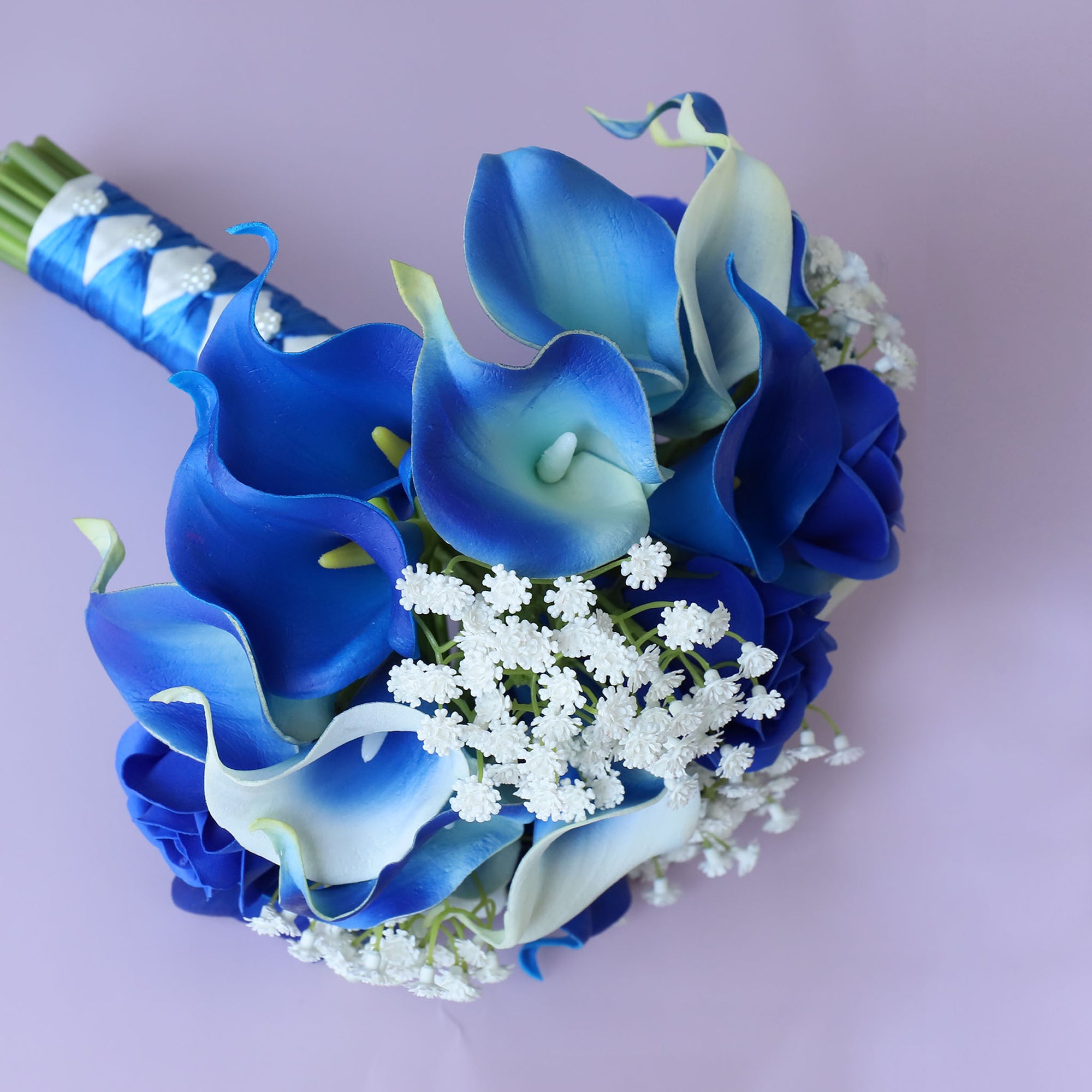 Royal Blue Calla Lily Bridal Bouquet