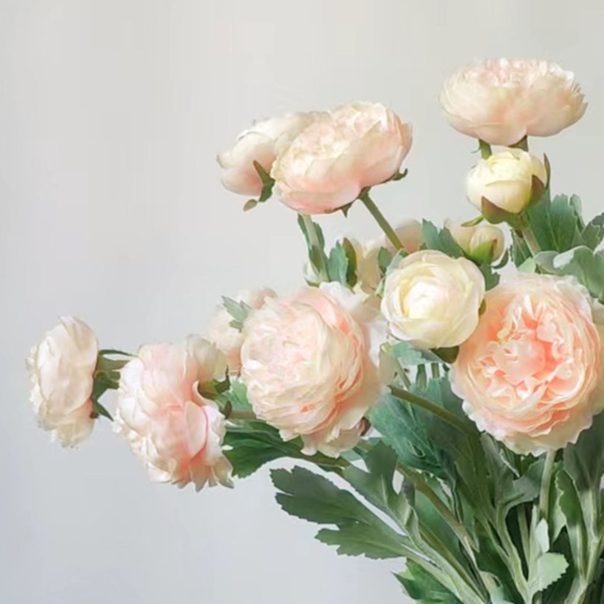 Artificial Ranunculus Flower Branch for Home Arrangement