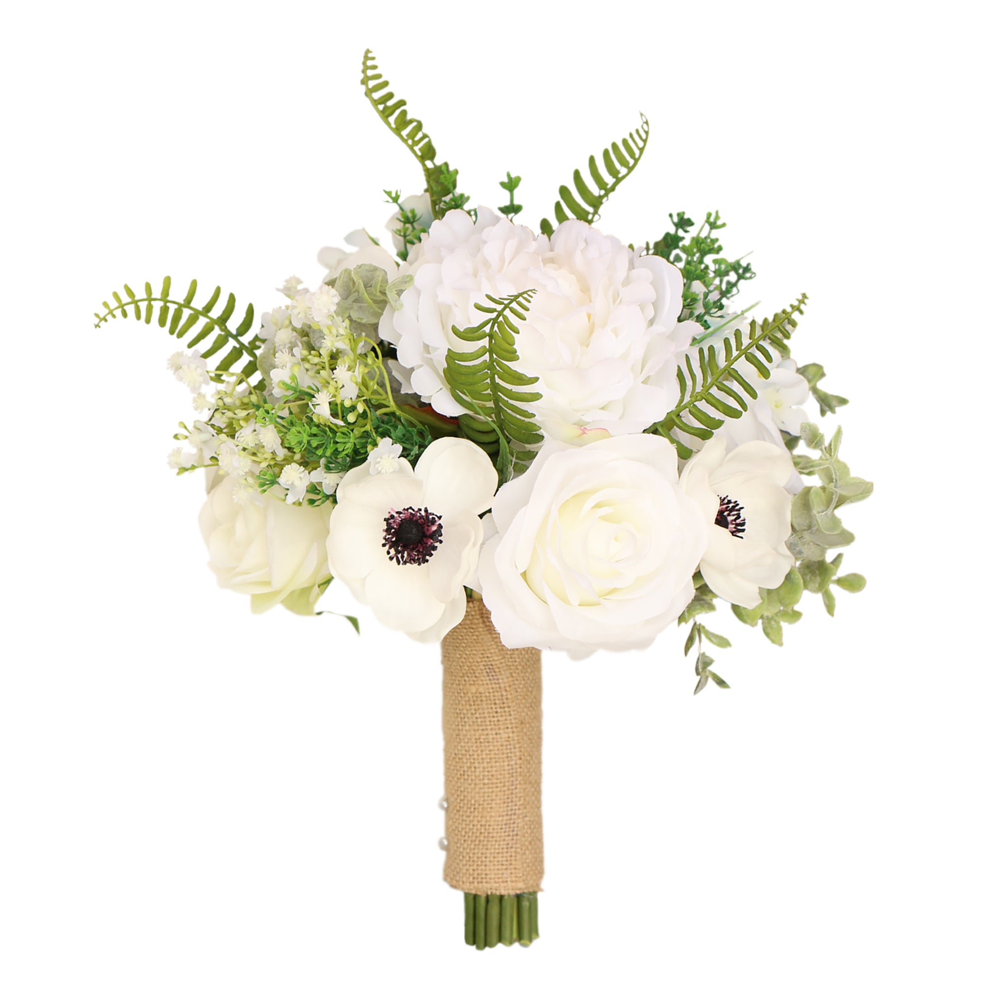 Rustic Wedding Bouquet Silk Peonies