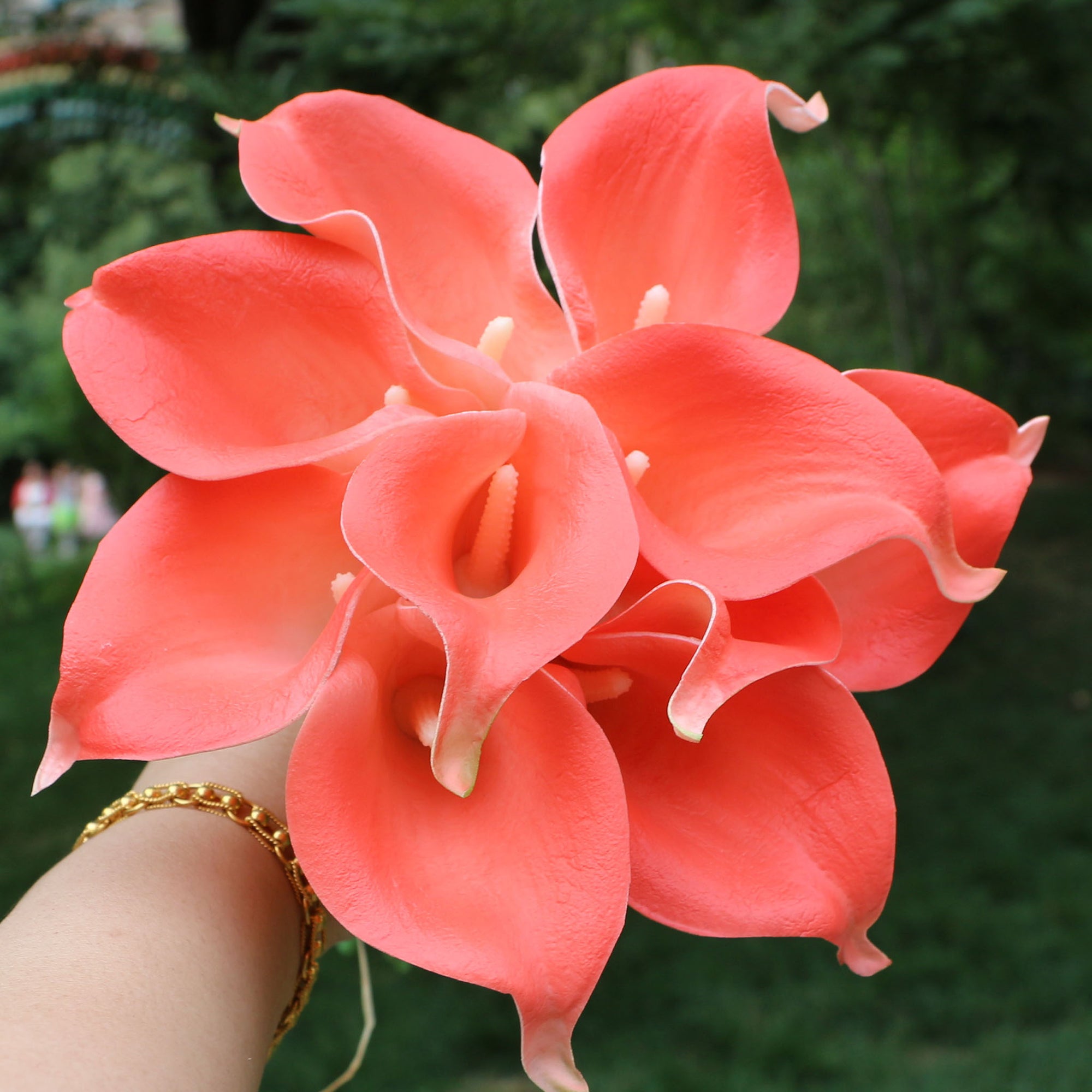 Dark Coral Calla Lily for Bridal bouquet DIY