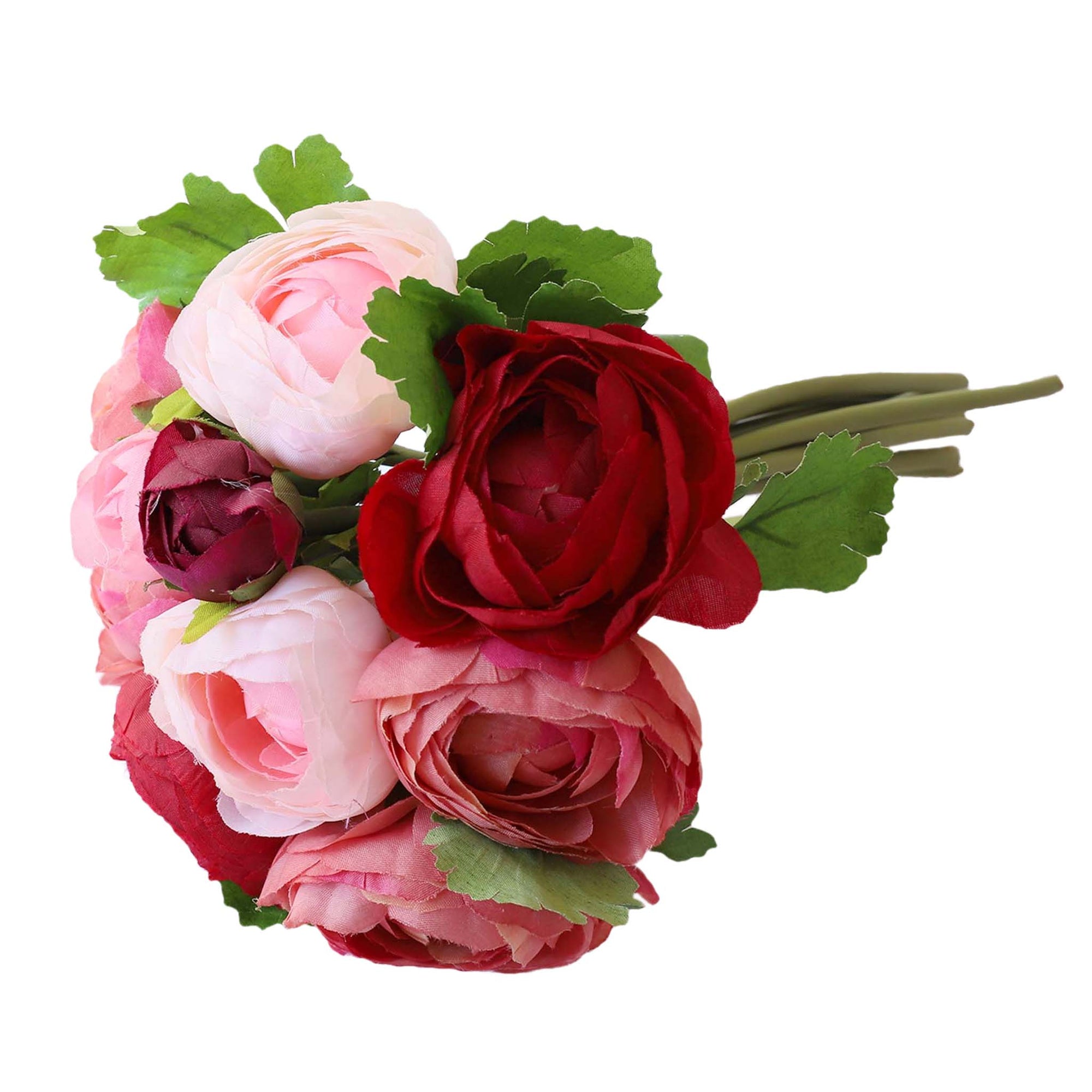 Silk Ranunculus Bouquet Artificial Camellia Flowers Arrangement
