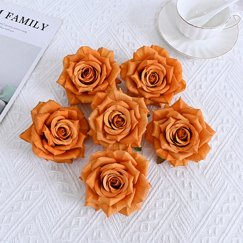 Wholesale Silk Flat Roses Artificial Flowers Crafts