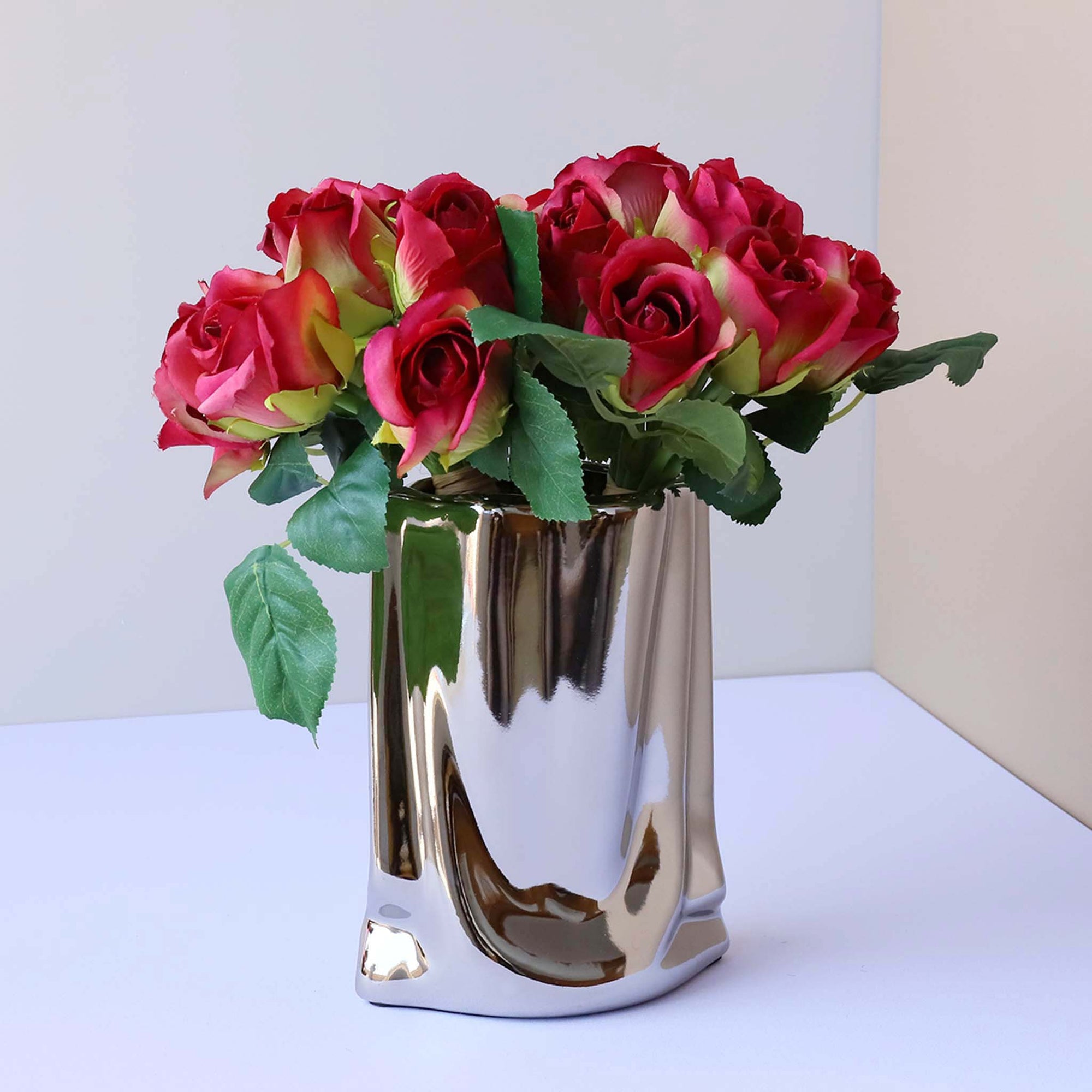 Small Flower Bouquet Silk Roses Bunches