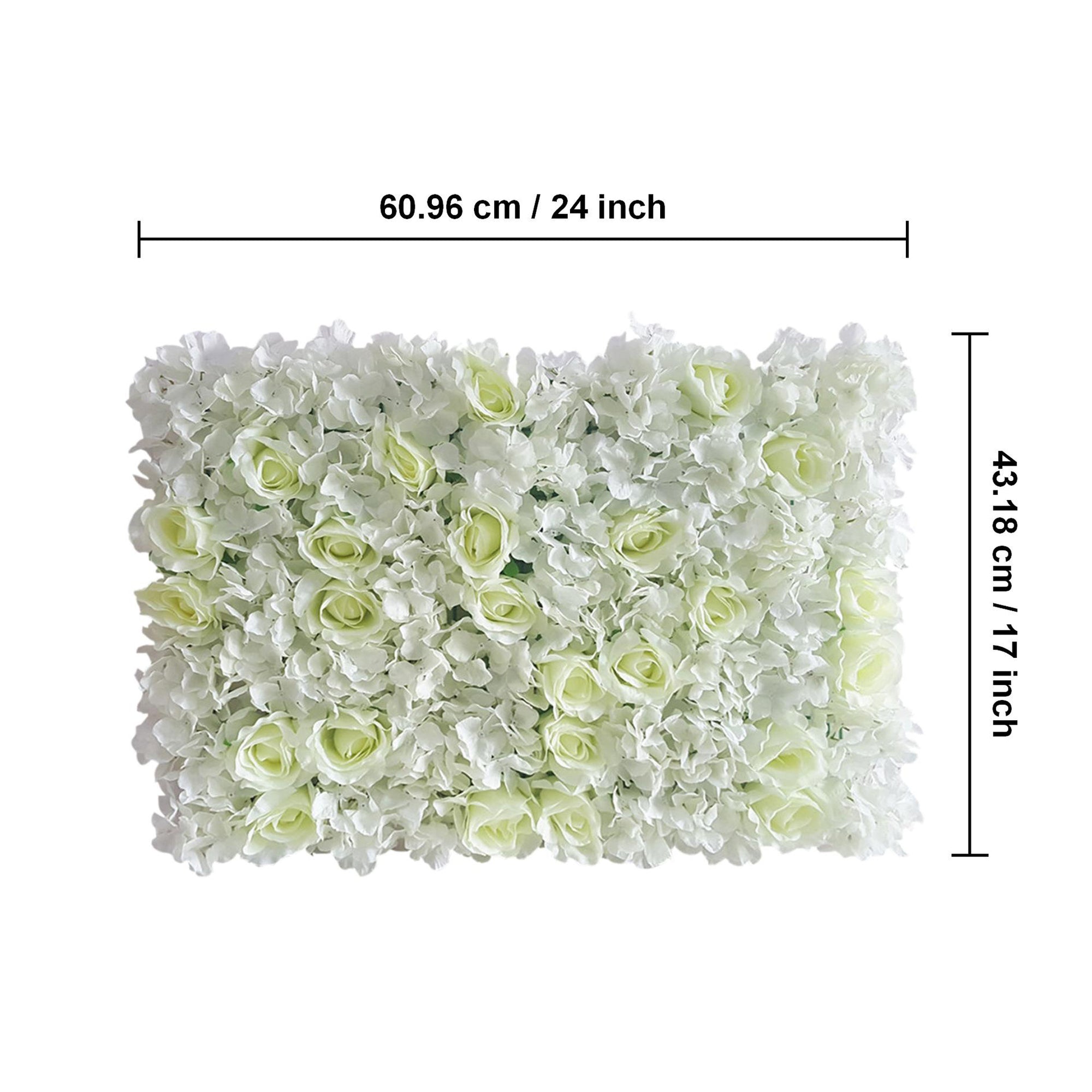 Off White Flower Wall Ivory Artificial Silk Rose Hydrangea Peony Backdrops