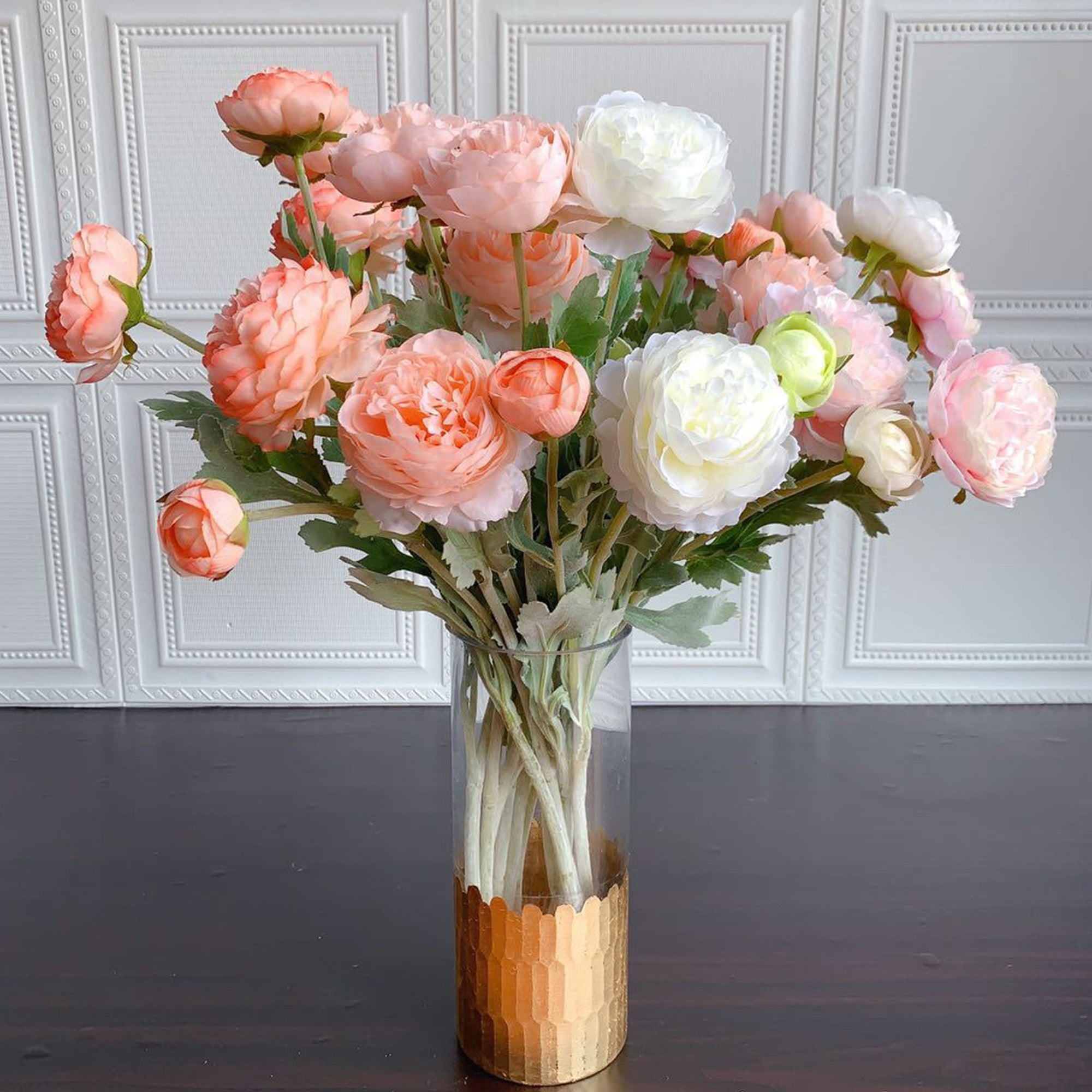 Artificial Ranunculus Flower Branch for Home Arrangement