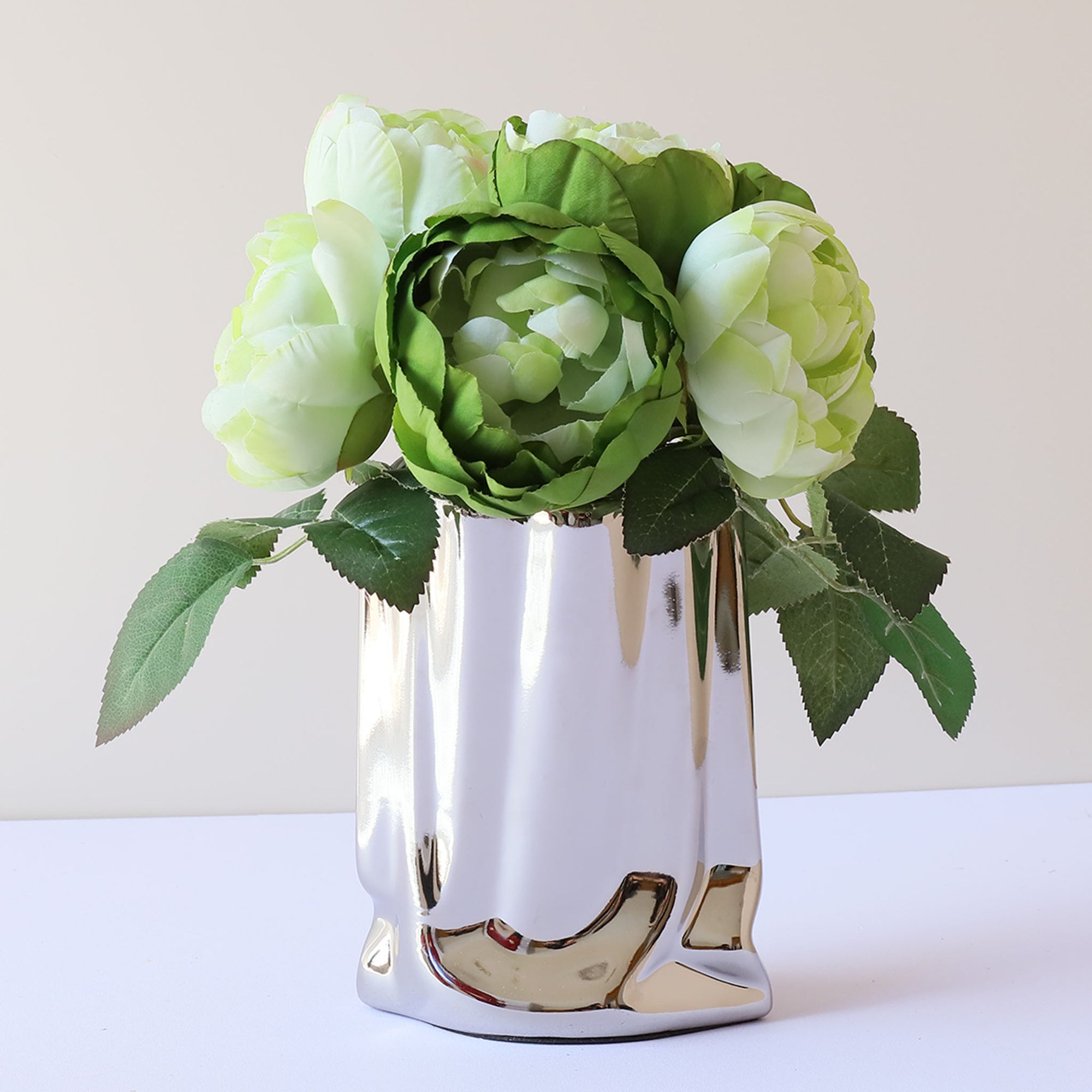 Faux Silk Peony Bouquet Artificial Flower Arrangement Wedding Centerpieces Decor