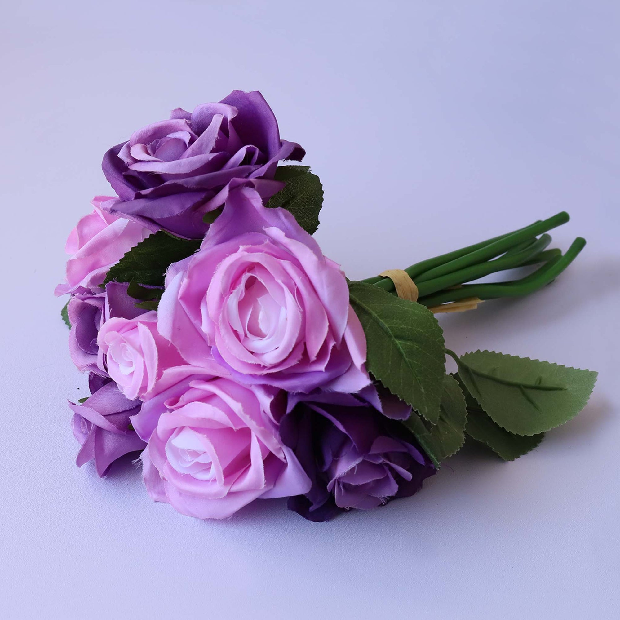 Small Flower Bunch Silk Rose Bouquet for DIY Crafts