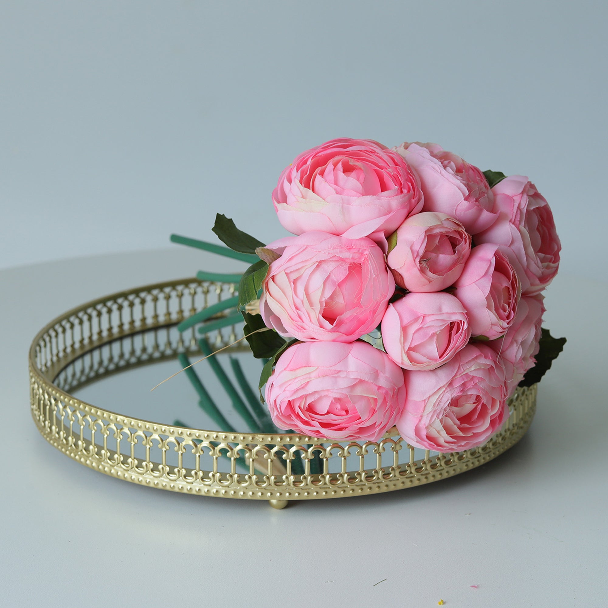 Small Silk Peony Ranunculus Flower Bouquet