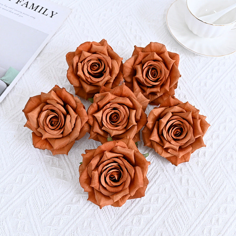 Wholesale Silk Flat Roses Artificial Flowers Crafts