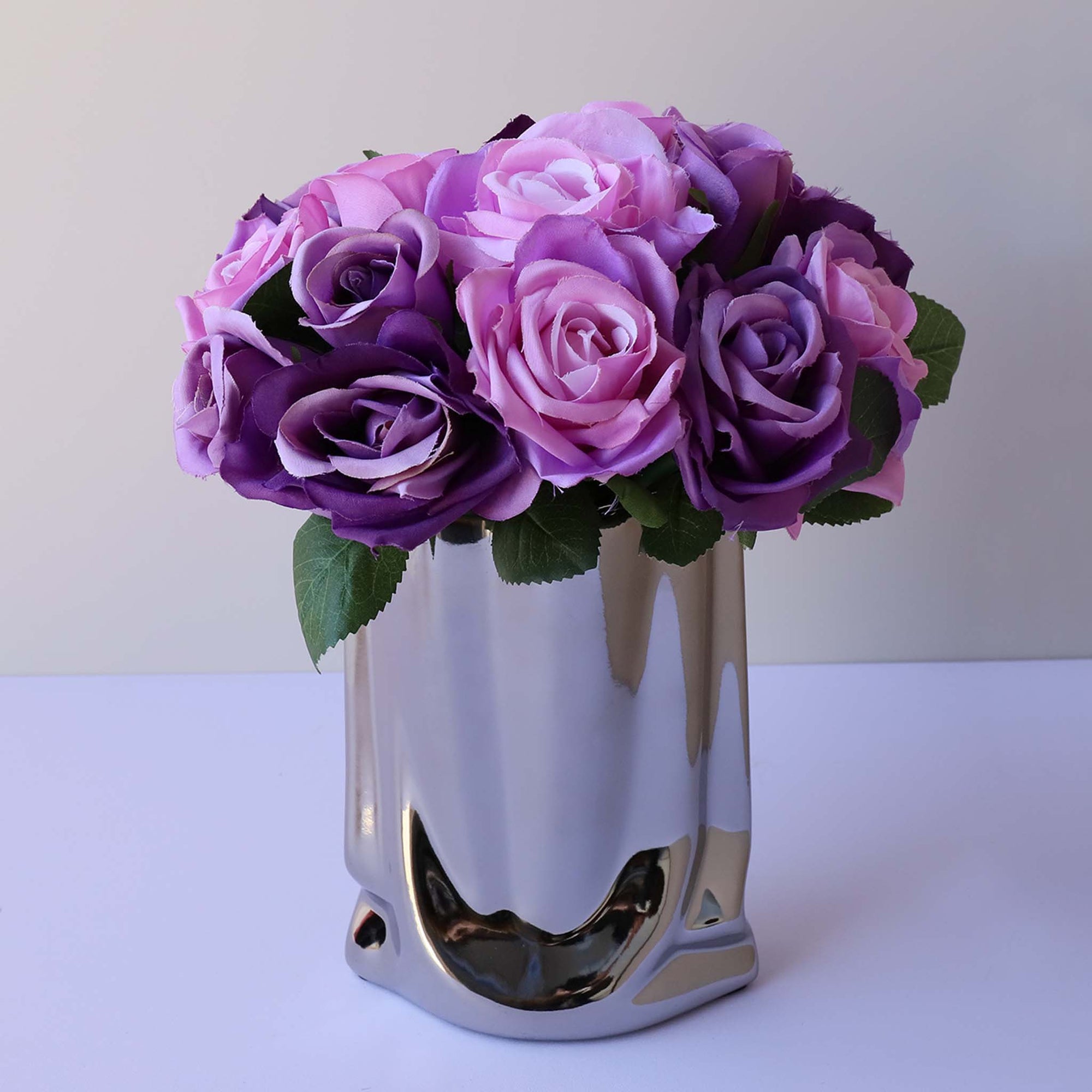 Small Flower Bunch Silk Rose Bouquet for DIY Crafts