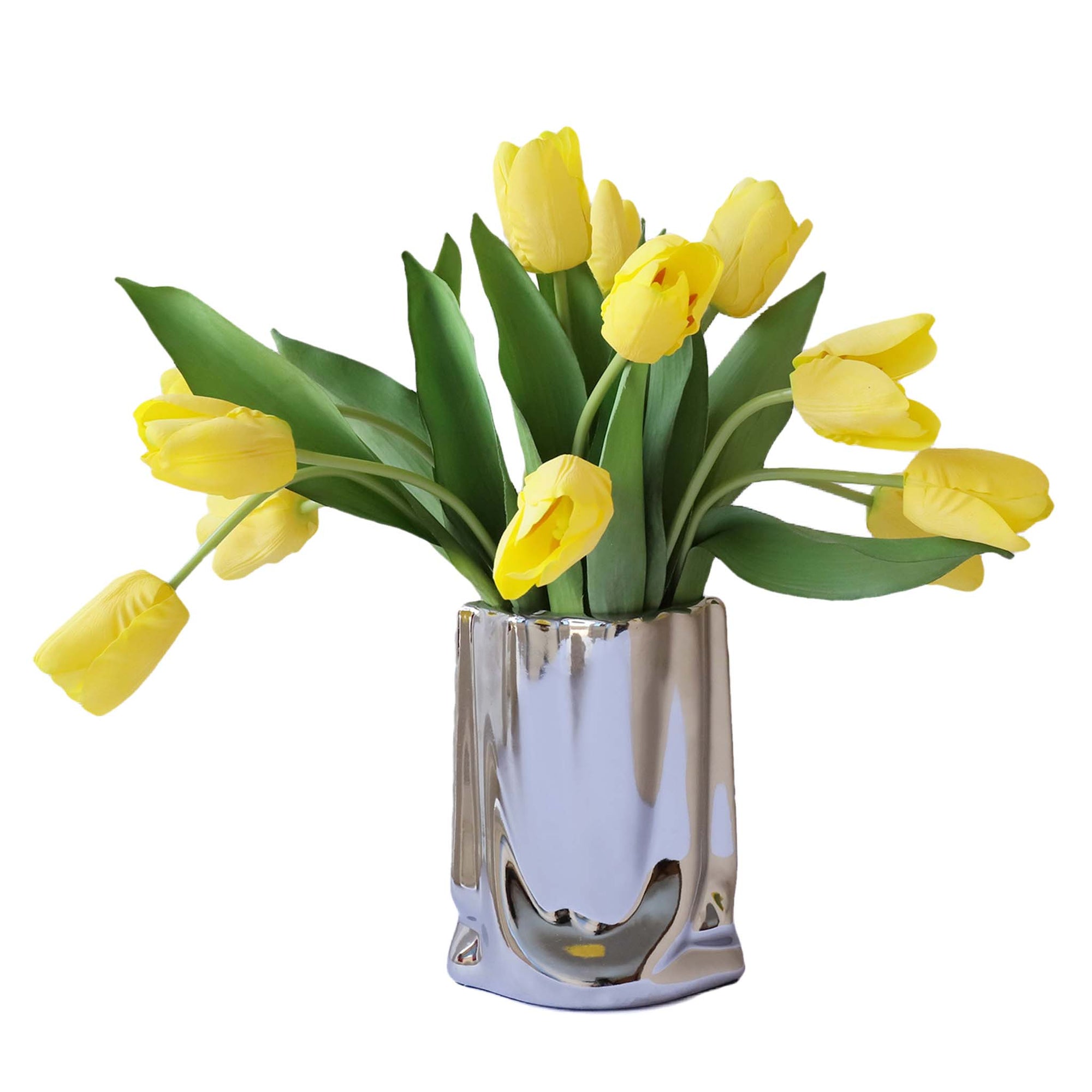 Real Touch Tulips Silk Flowers for Home Decor