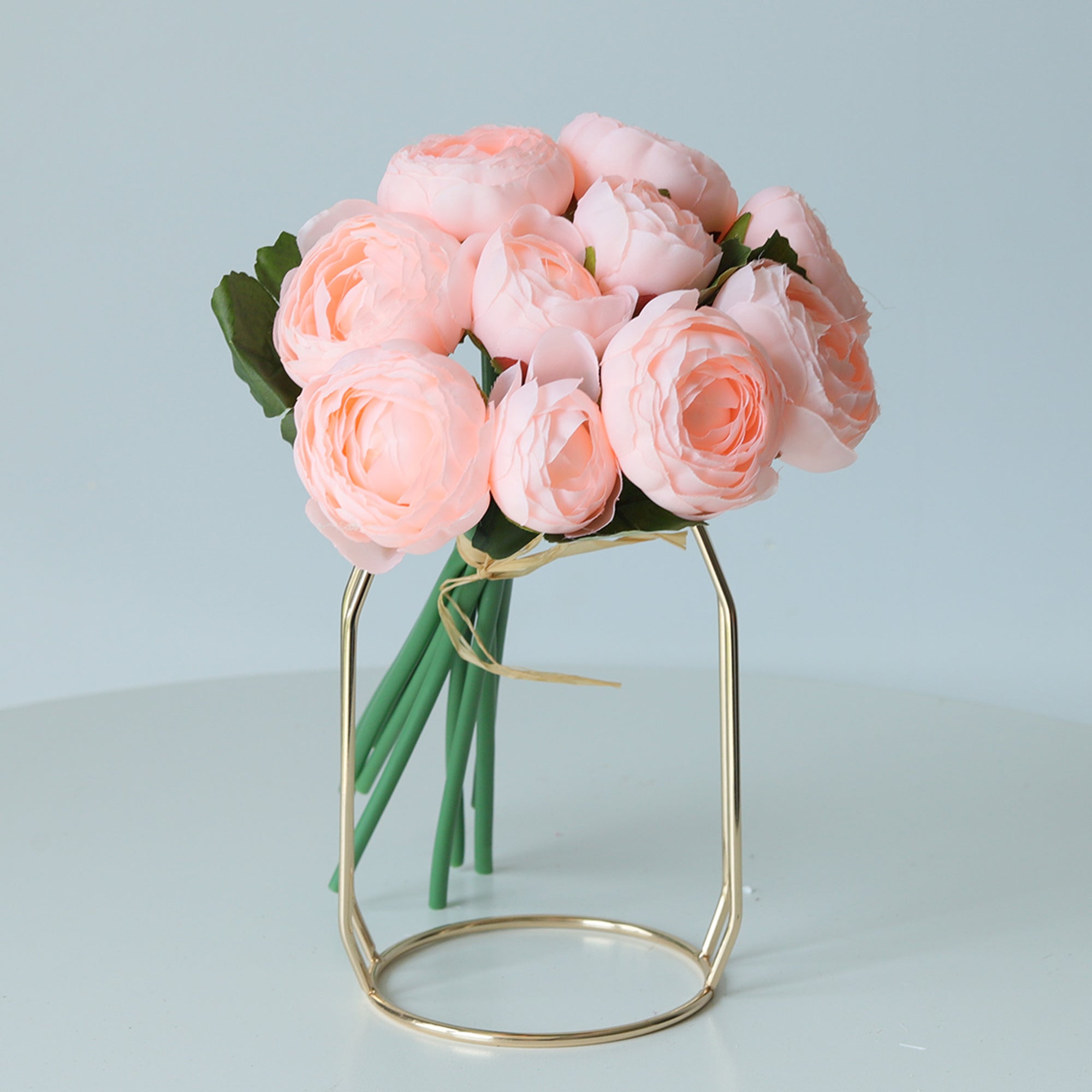 Small Silk Peony Ranunculus Flower Bouquet