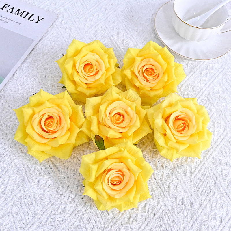 Wholesale Silk Flat Roses Artificial Flowers Crafts