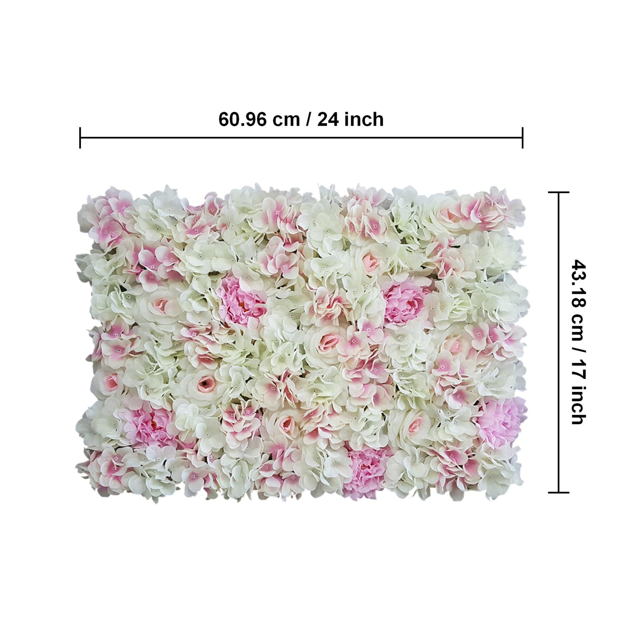 Pink Flower Background for Wedding Backdrop Artificial Flower Panel Silk Hydrangea