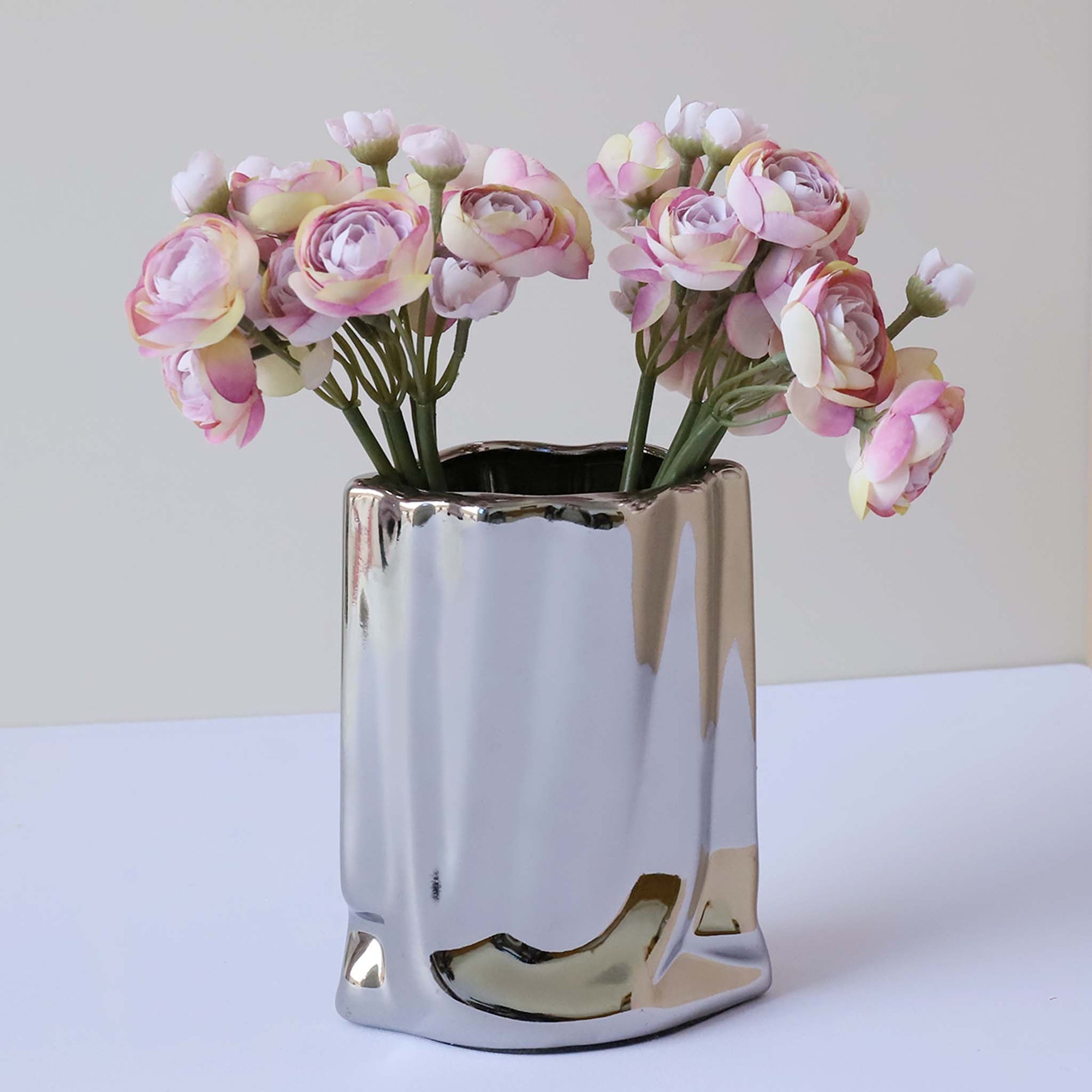 Small Peony Silk Ranunculus Flower Bundle