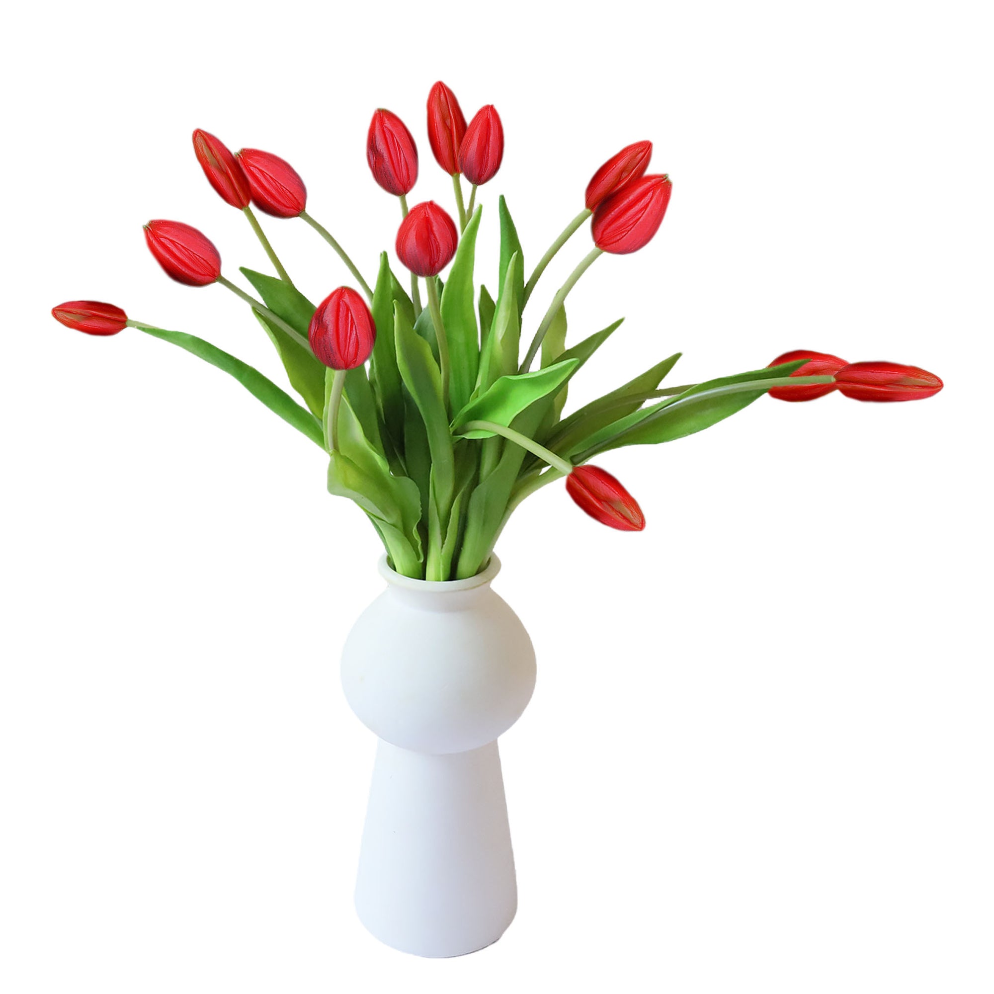 Realistic Latex Artificial Tulip Flower Bunch 17"